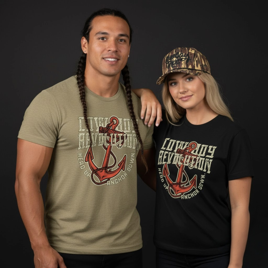 "Anchor Down" Cowboy Revolution Short Sleeve Tri-Blend Tee