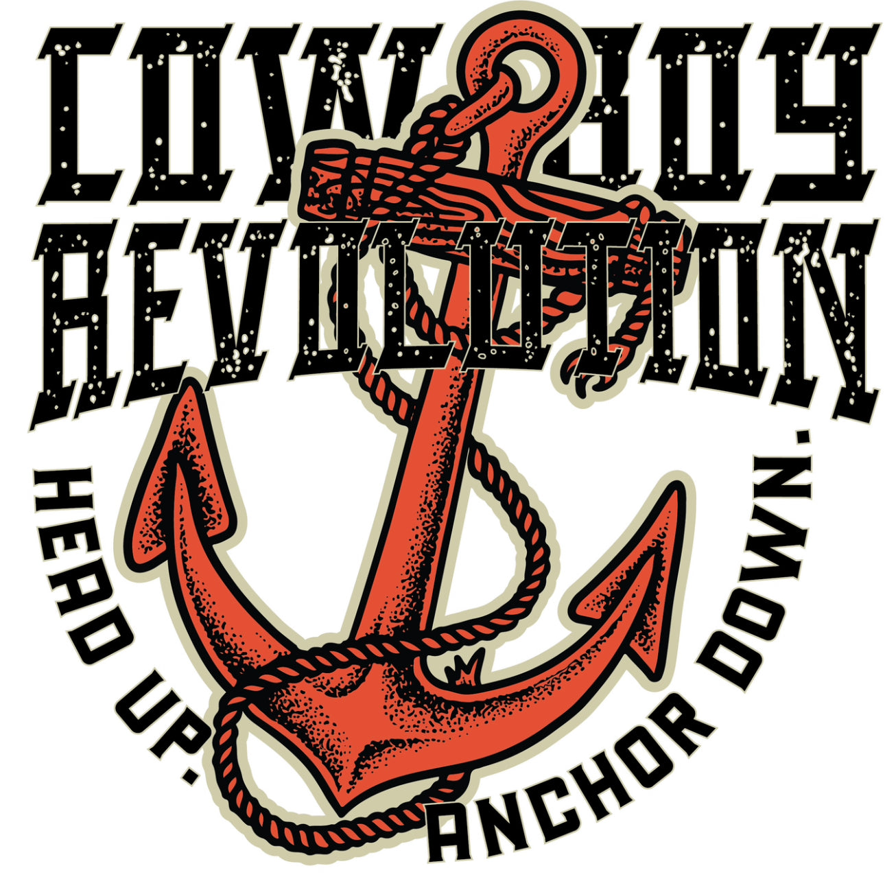 "Anchor Down" Cowboy Revolution Short Sleeve Tri-Blend Tee