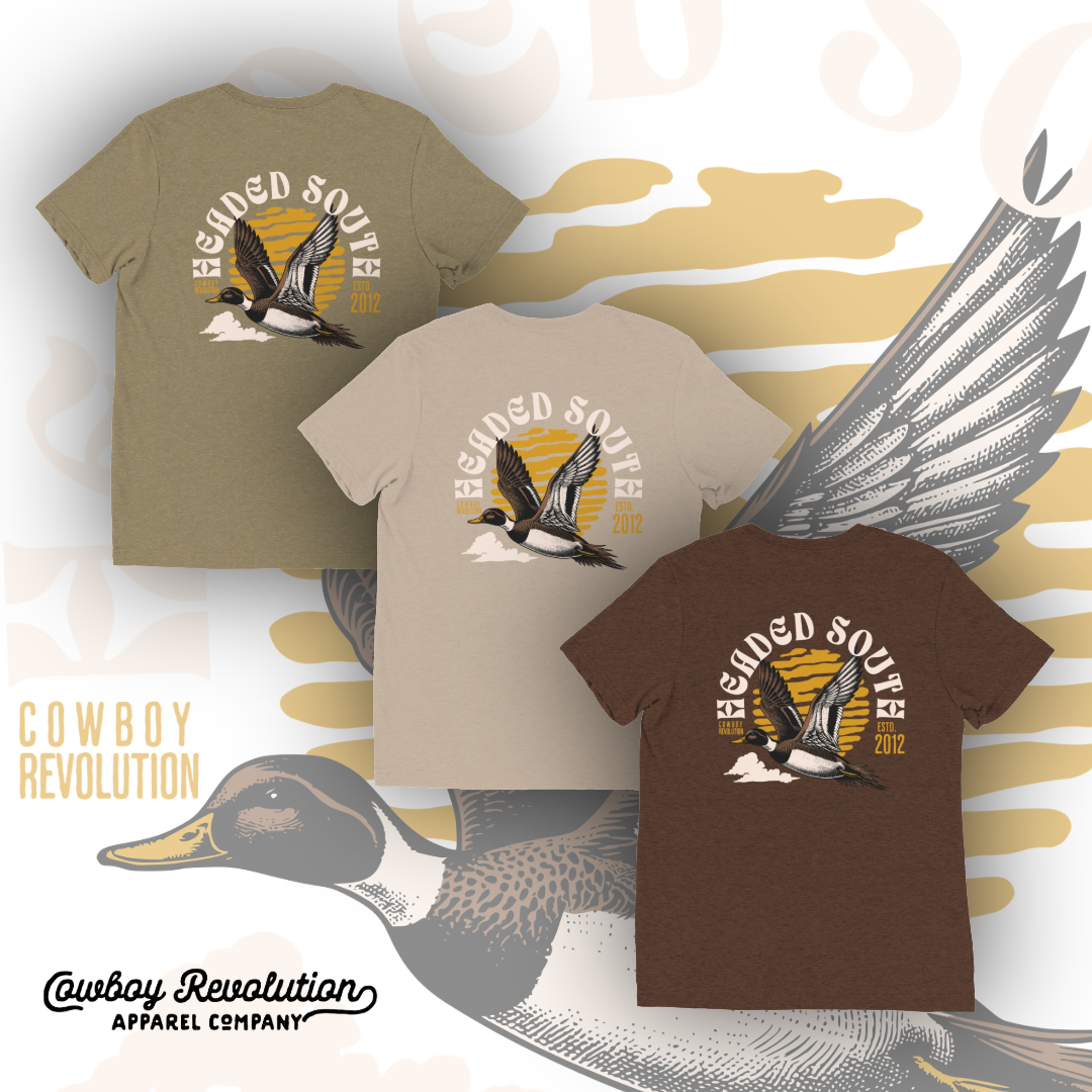 "Headed South" Cowboy Revolution Outdoors Short Sleeve Tri-Blend Tee