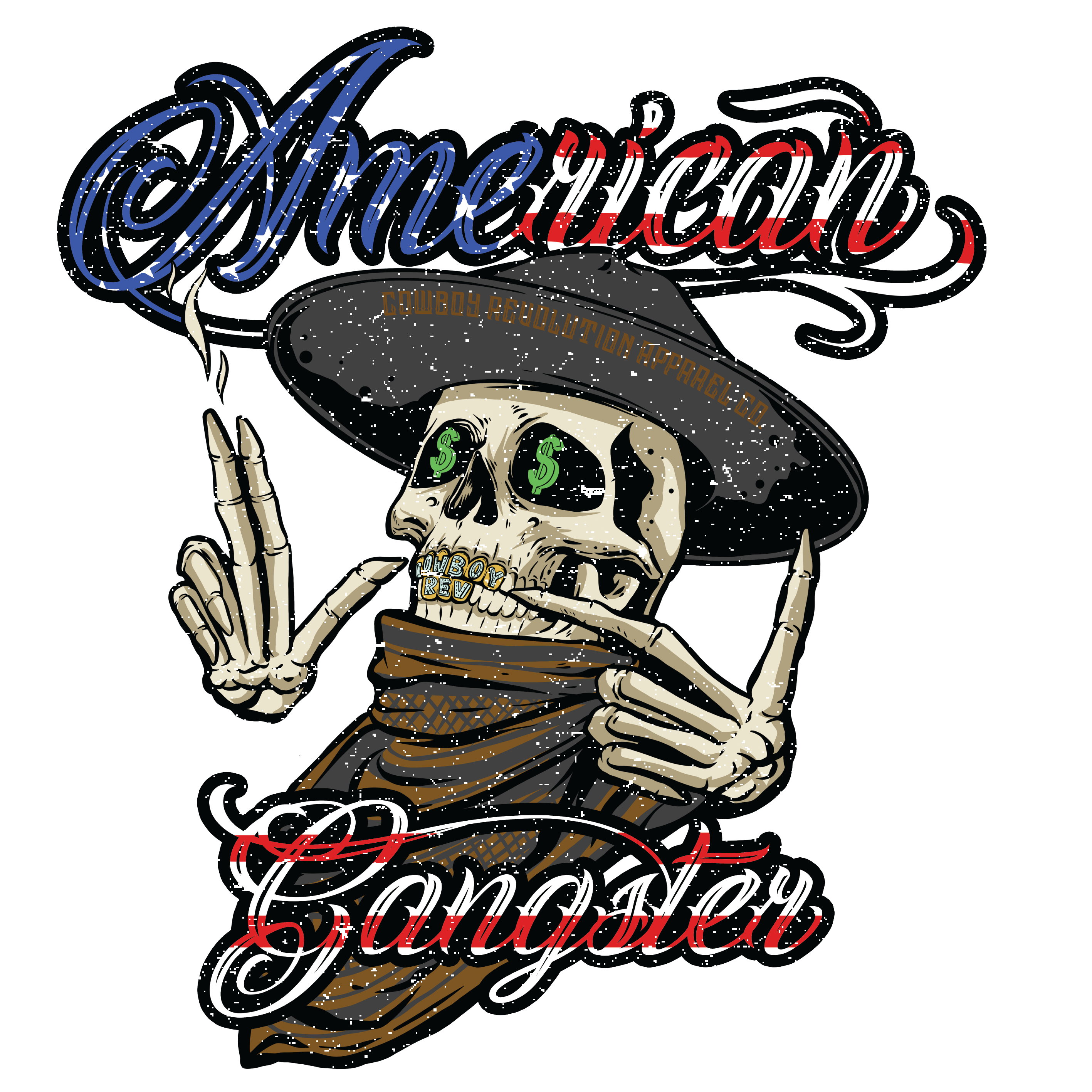 "American Gangster" Cowboy Revolution Premium Hoodie