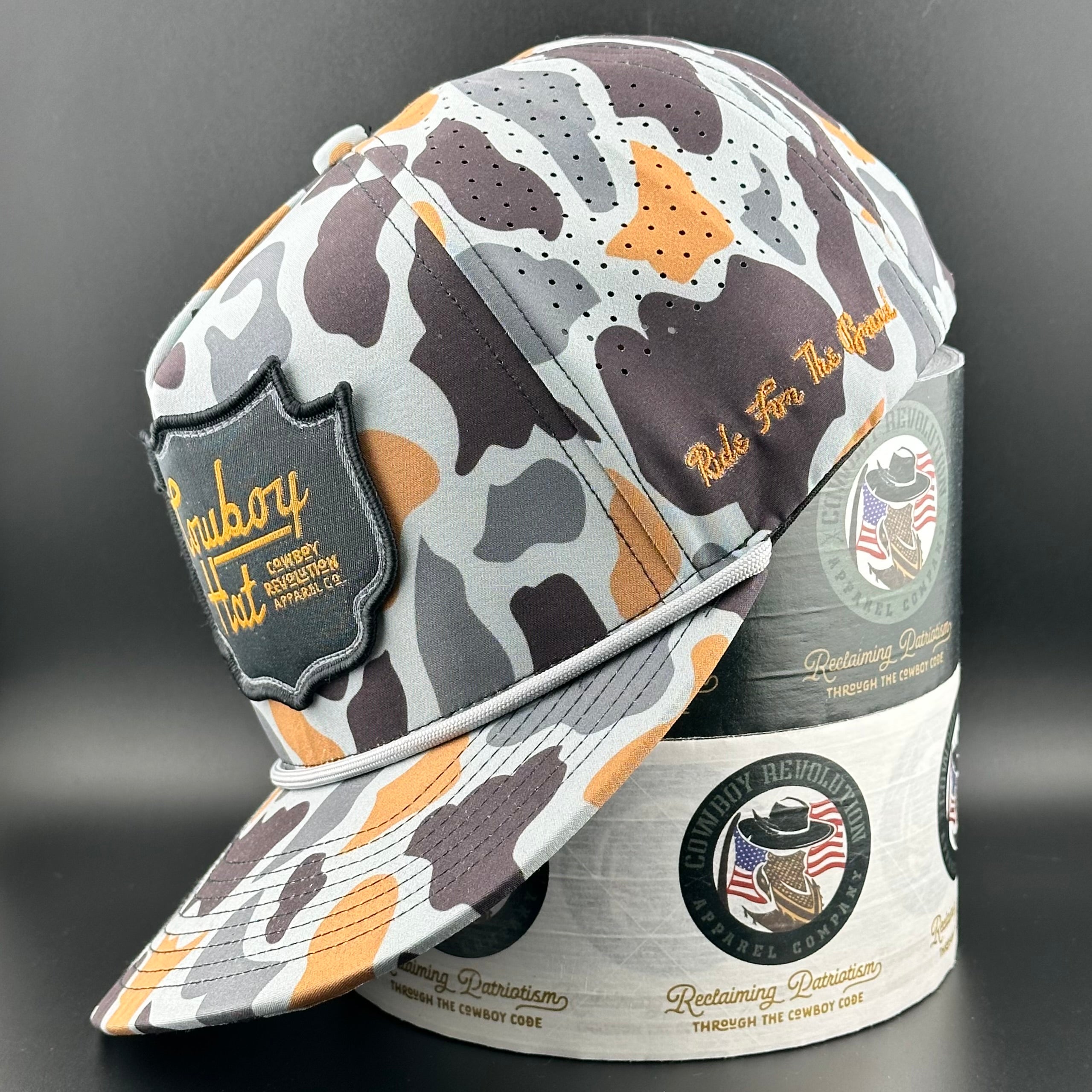 Concrete Camo Patch “Cowboy Hat” - Performance Rope Hat