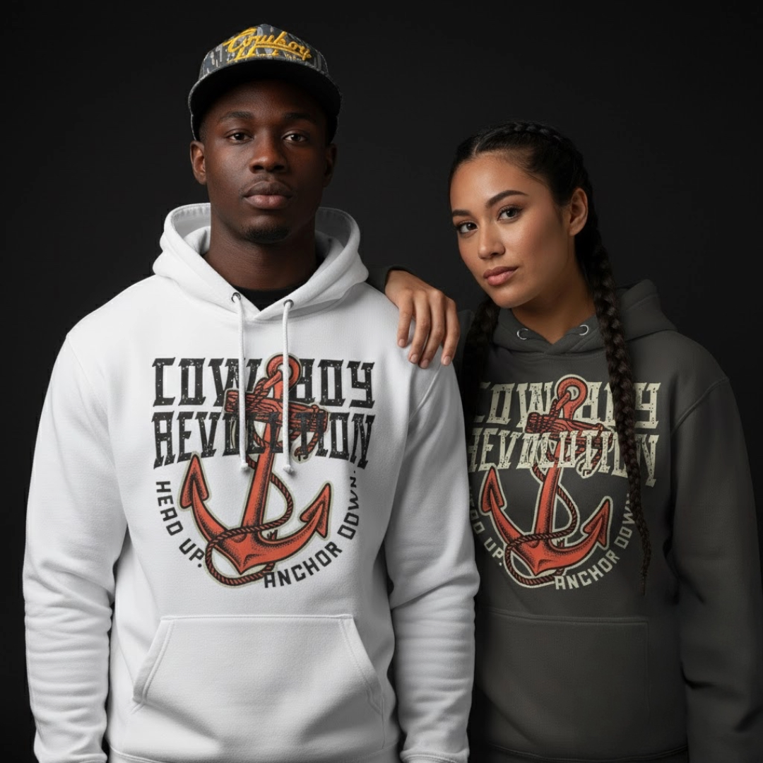 "Anchor Down" Cowboy Revolution Premium Hoodie