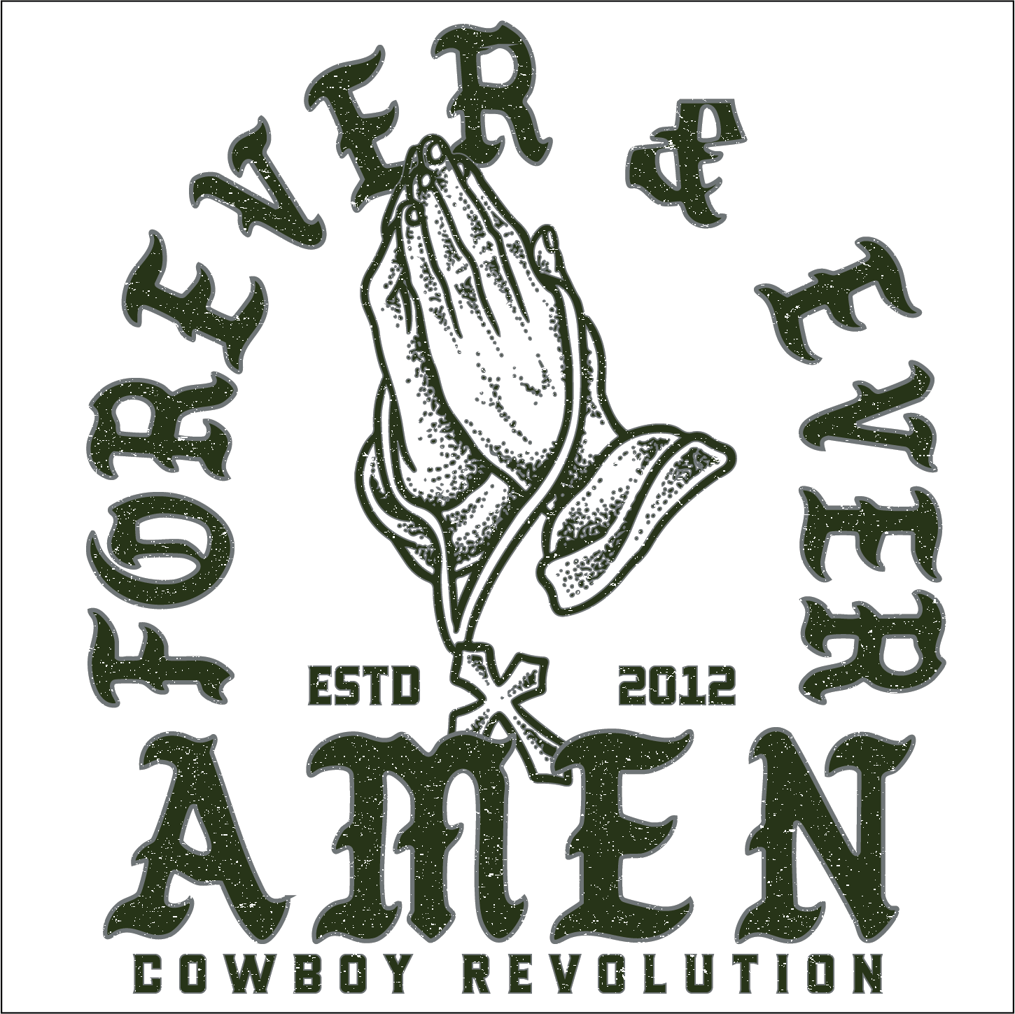 "Forever & Ever Amen" Premium Denim Wash Tee