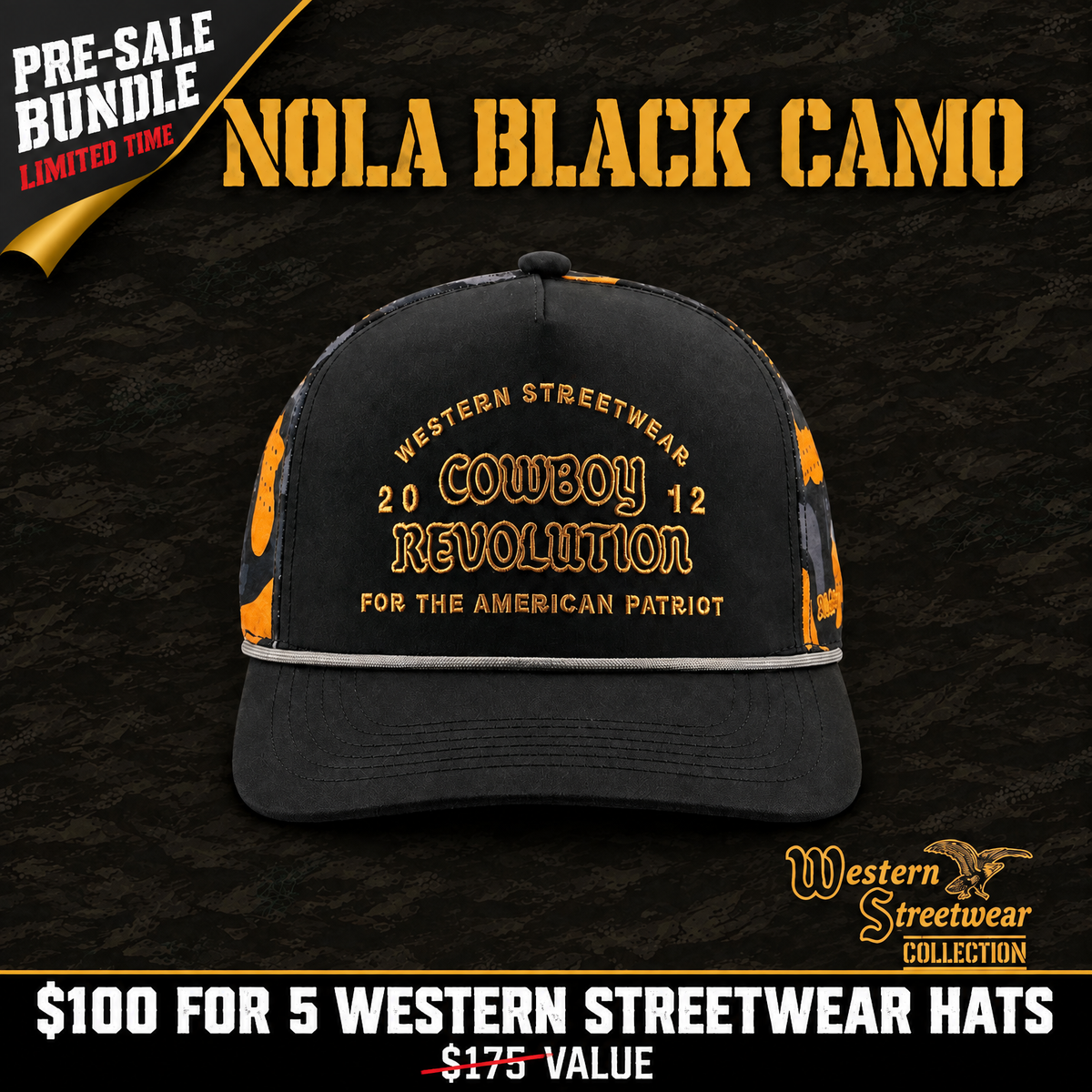 "Western Streetwear" Logo 5-Hat Bundle ($100 PRE-SALE)