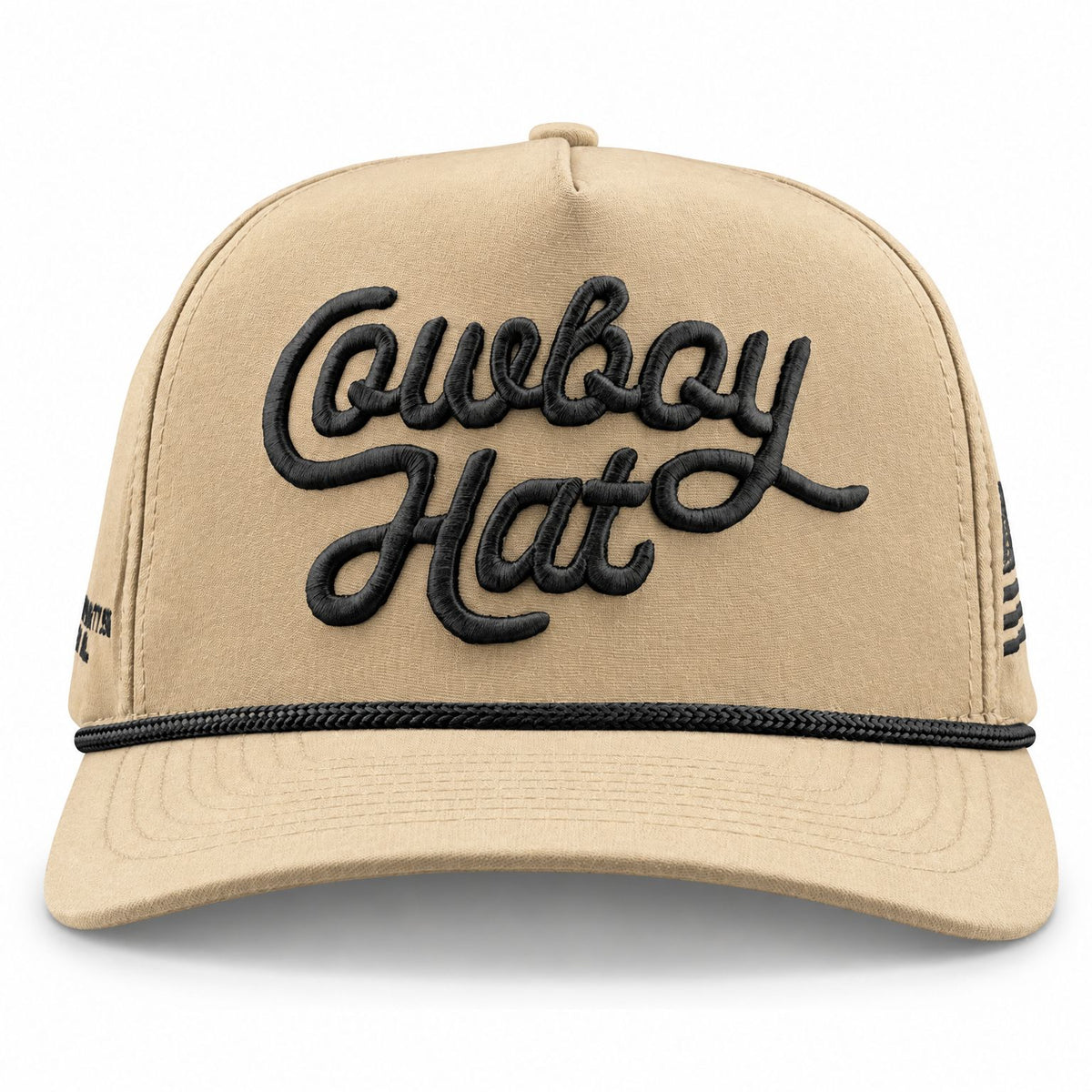Sandstorm Veteran Script Cowboy Hat performance rope hat - front view on white