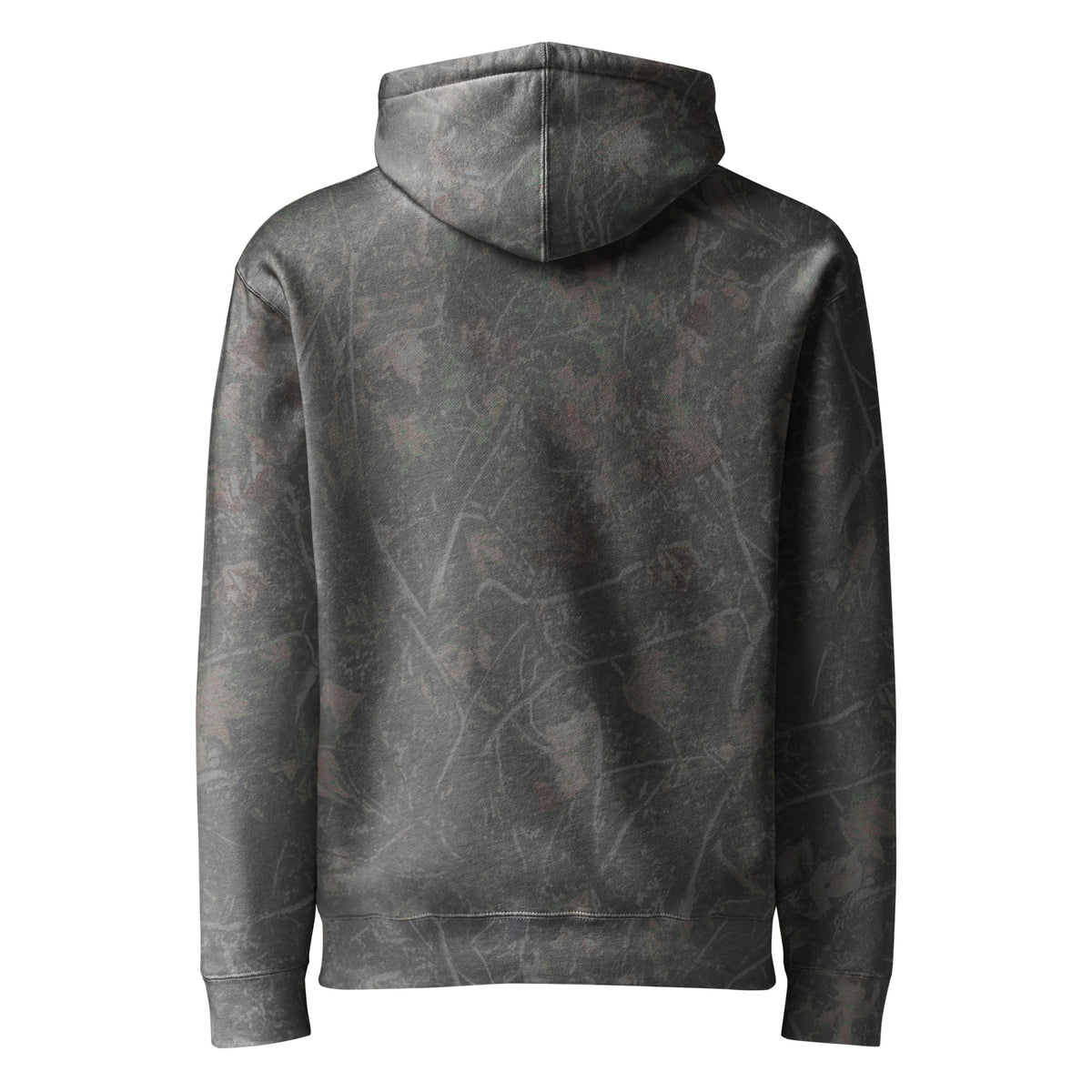 Cowboy Revolution Shocker logo heavyweight hoodie in Darkwood Tree Camo, back view