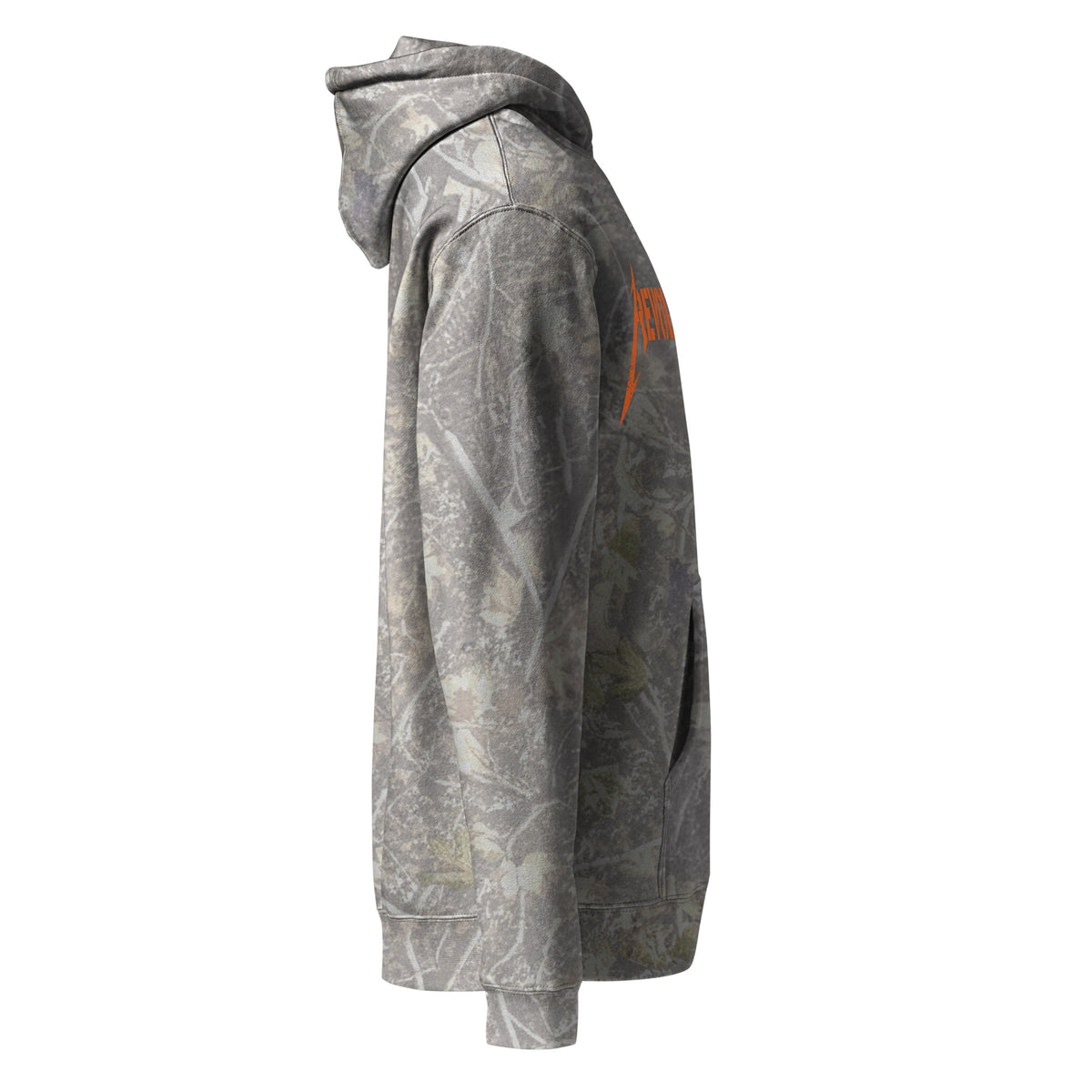 Cowboy Revolution Shocker logo heavyweight hoodie in Deadwood Tree Camo, right view