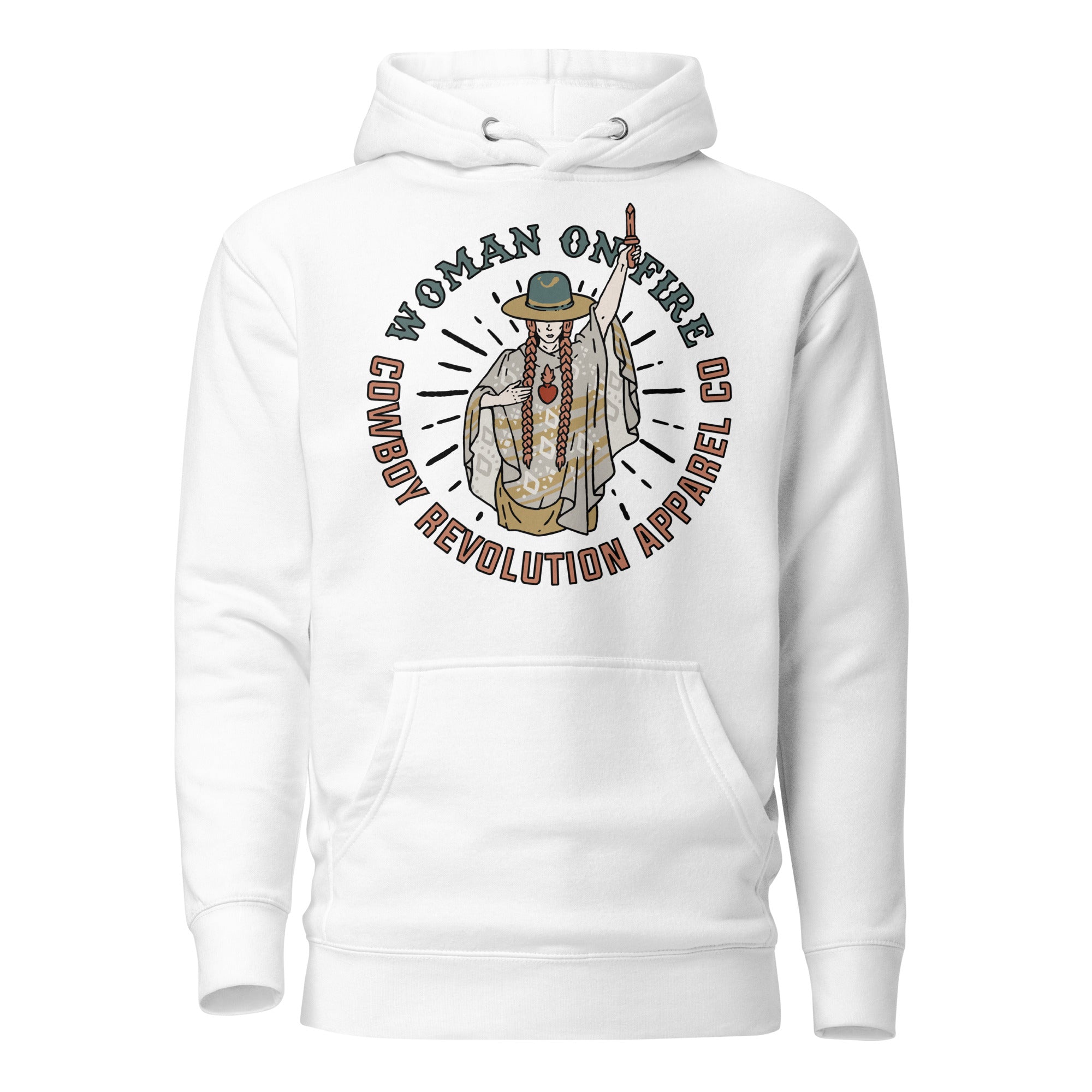 "Woman On Fire" Cowboy Revolution Premium Unisex Hoodie