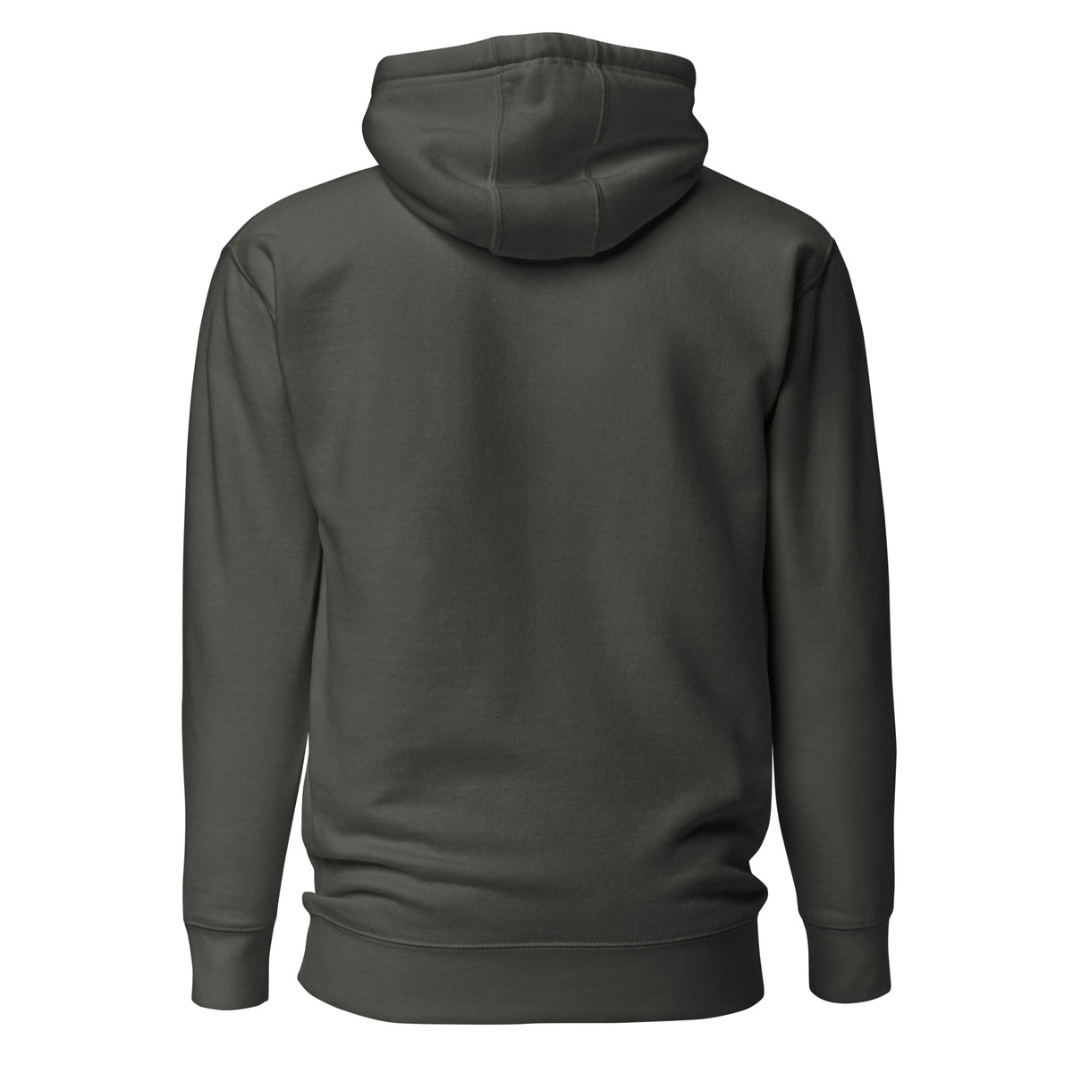 Cowboy Code #3 Finish premium hoodie in vintage black with skull graphic, back view