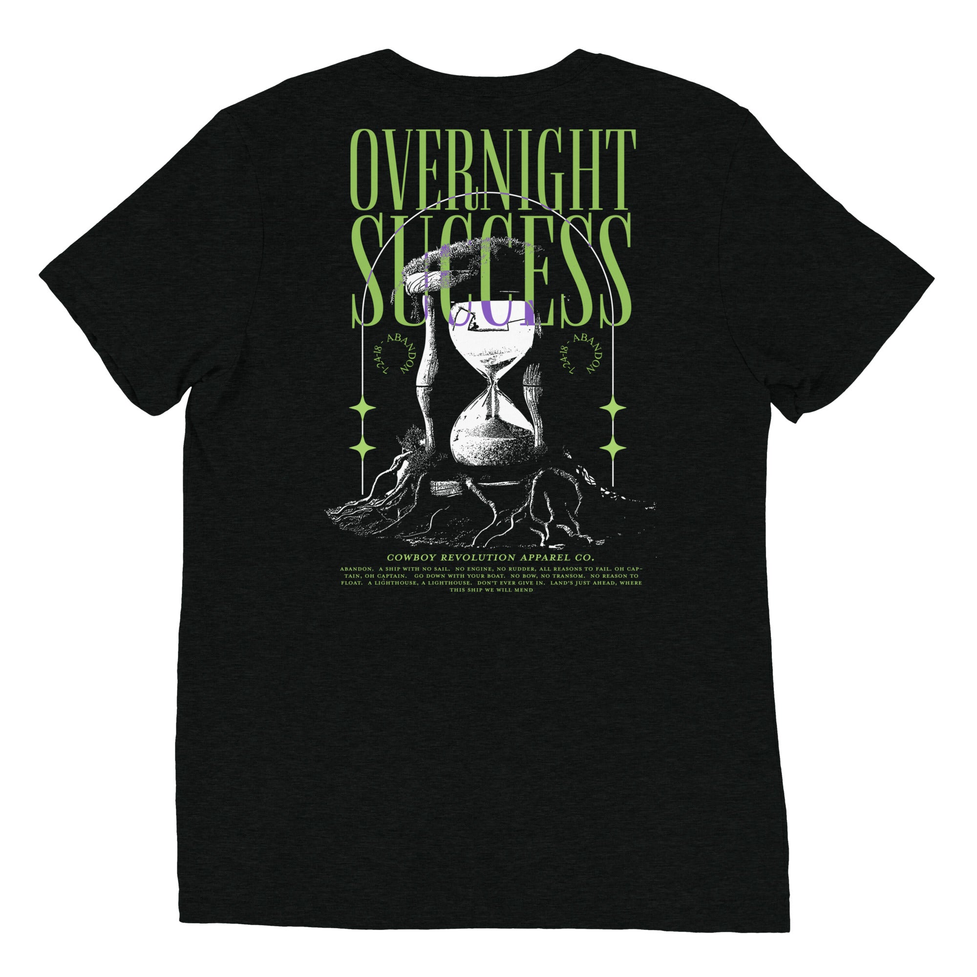 "OVERNIGHT SUCCESS" COWBOY REVOLUTION SHORT SLEEVE TRI-BLEND TEE