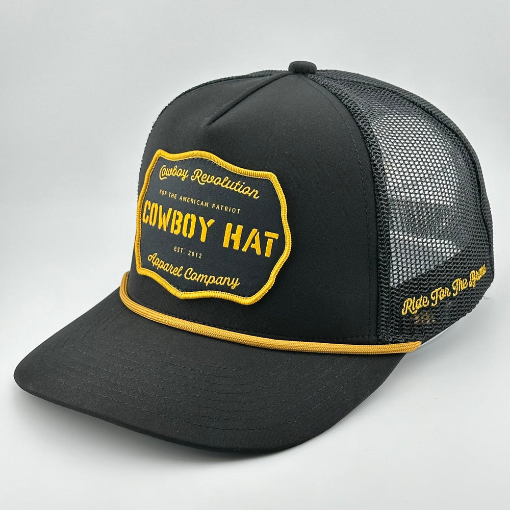 “Cowboy Hat” Performance Patch Rope Hat - White