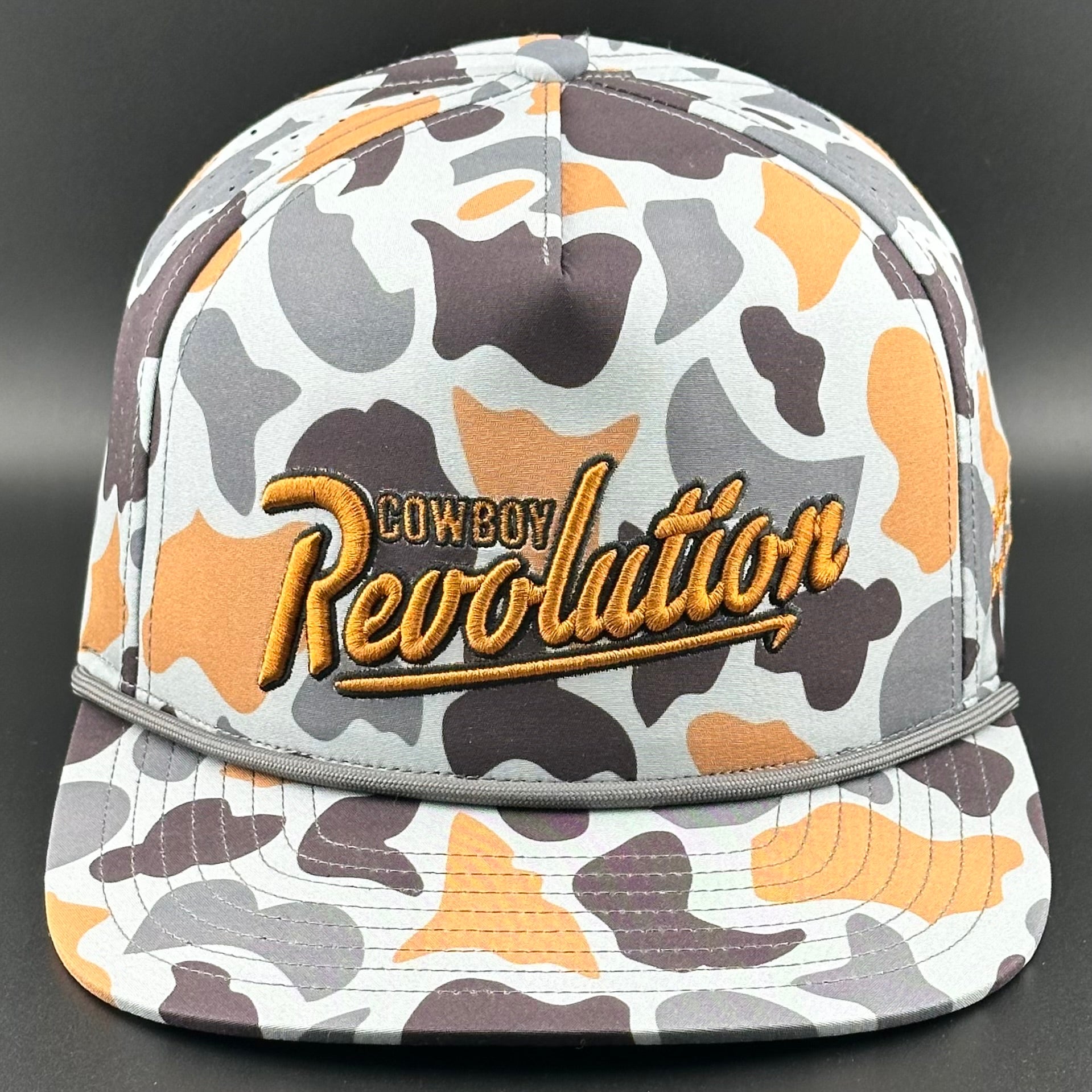 Concrete Camo Logo - Cowboy Revolution 5-panel Performance Hat