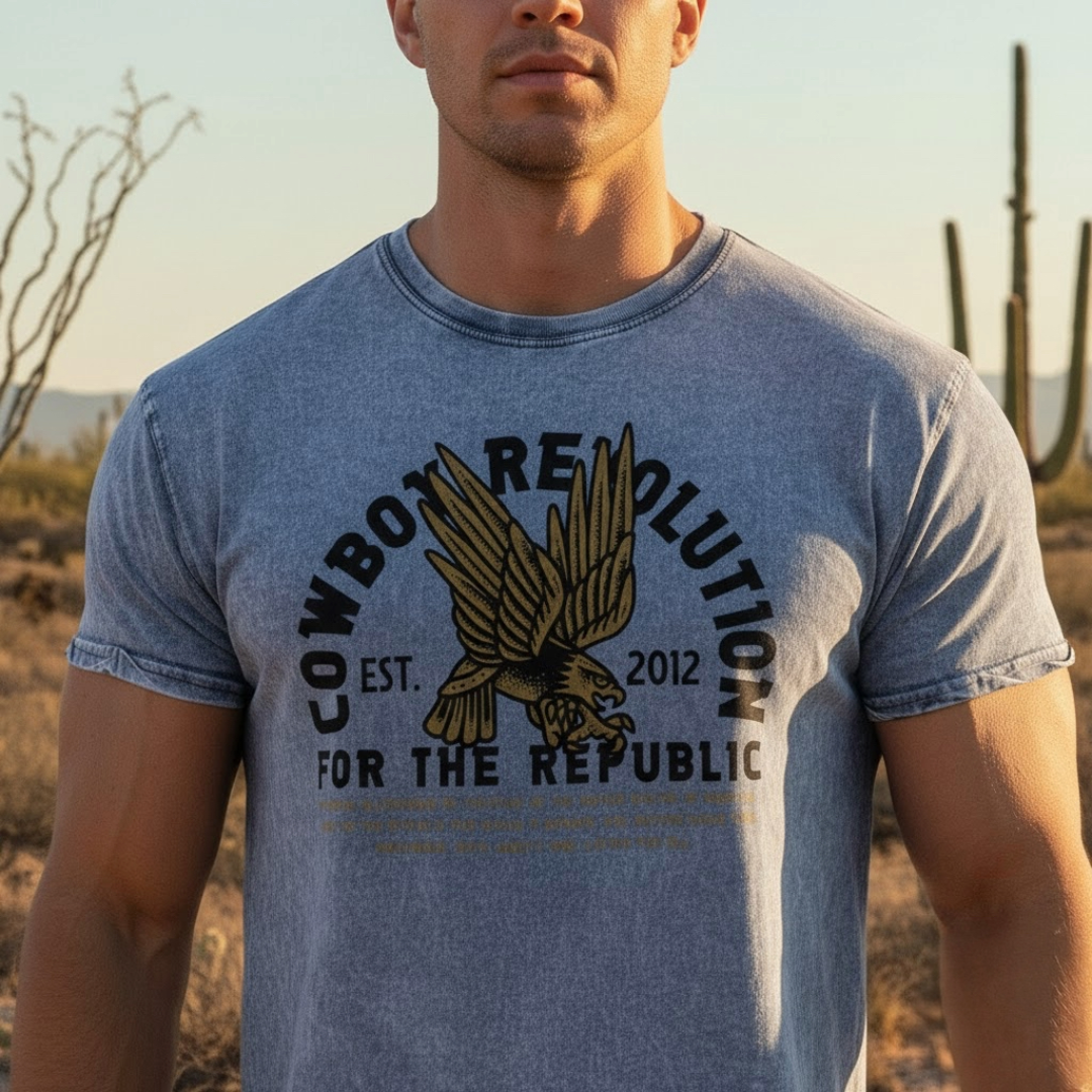 "Pledge" Premium Denim Wash Tee