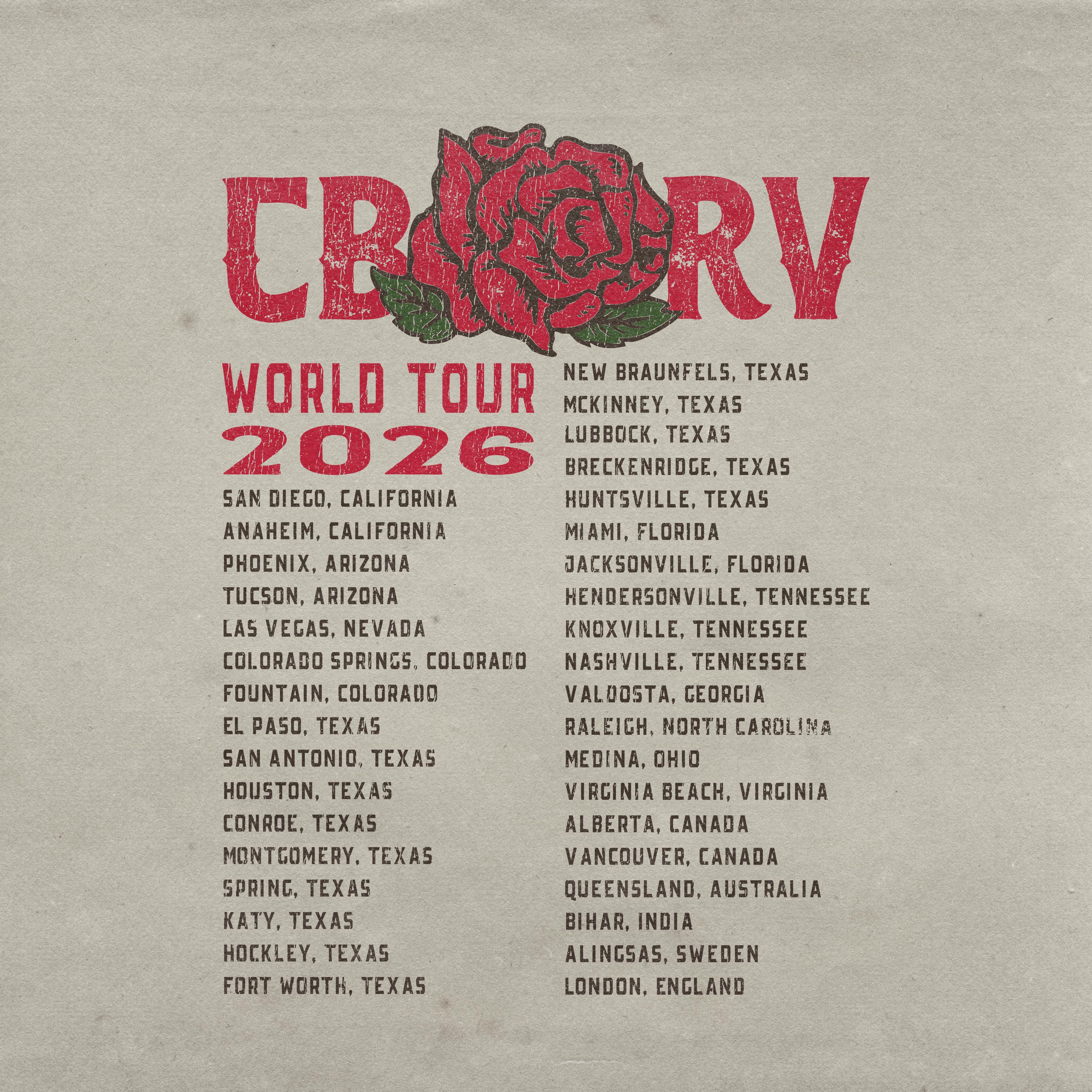 "World Tour '26" COWBOY REVOLUTION SHORT SLEEVE TEE