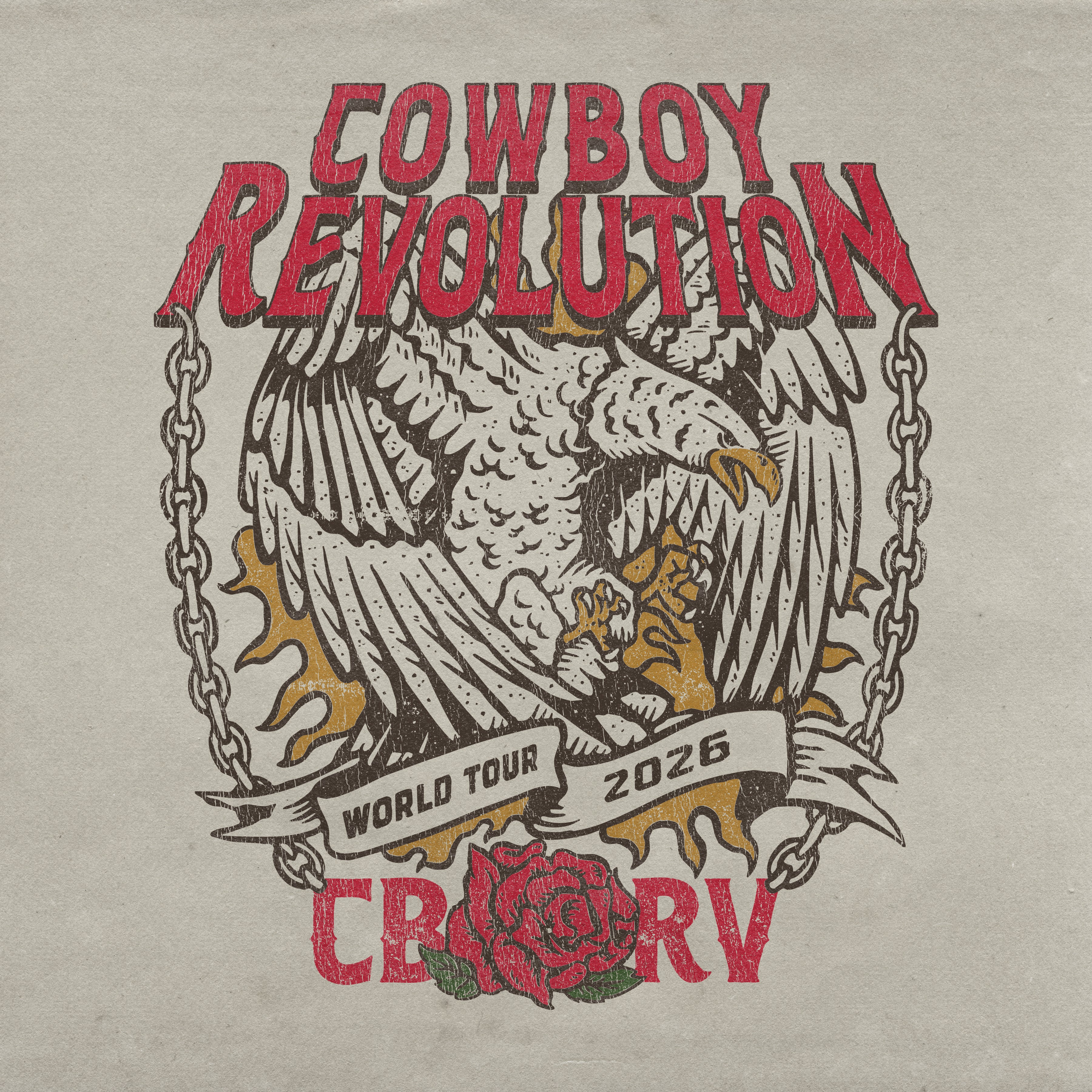 "World Tour '26" COWBOY REVOLUTION SHORT SLEEVE TEE