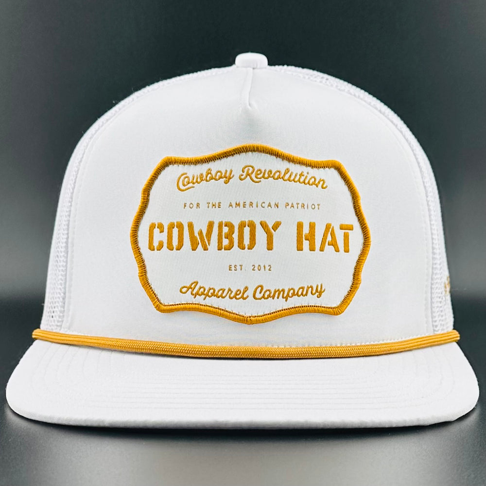 White I Heart Cowboys Trucker Hat