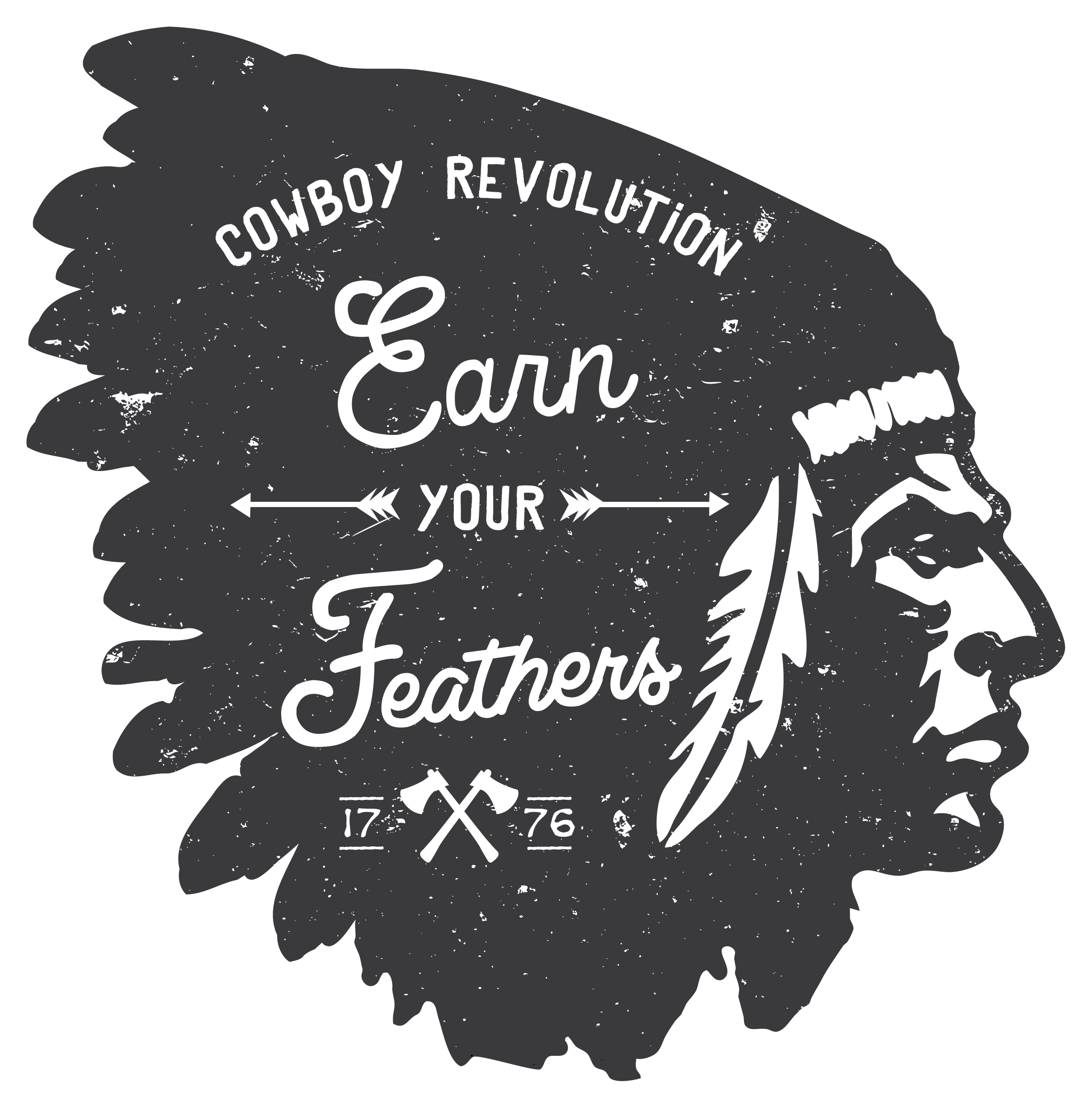 "Earn Your Feathers" Cowboy Revolution Unisex zip hoodie