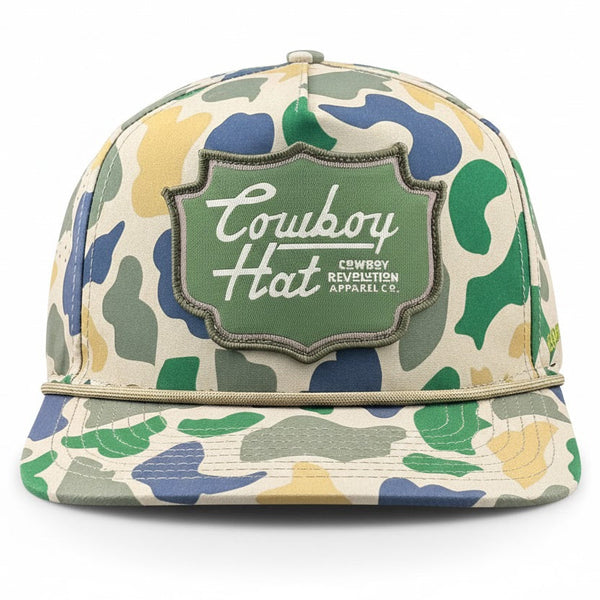 Duck Camo Patch “Cowboy Hat” - Performance Rope Hat display picture 2