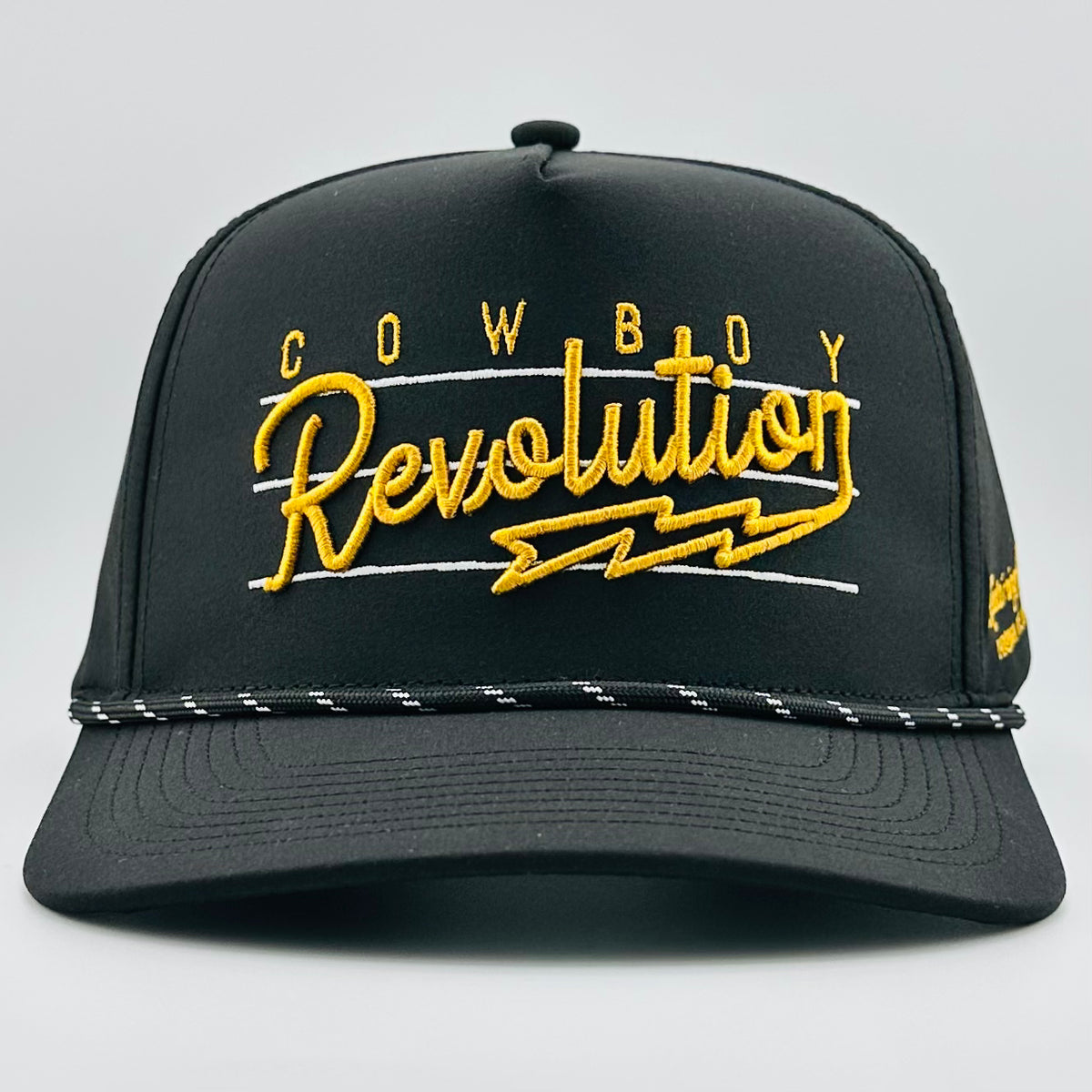 Cowboy Revolution 'Lightning' Black & Gold Performance Hat