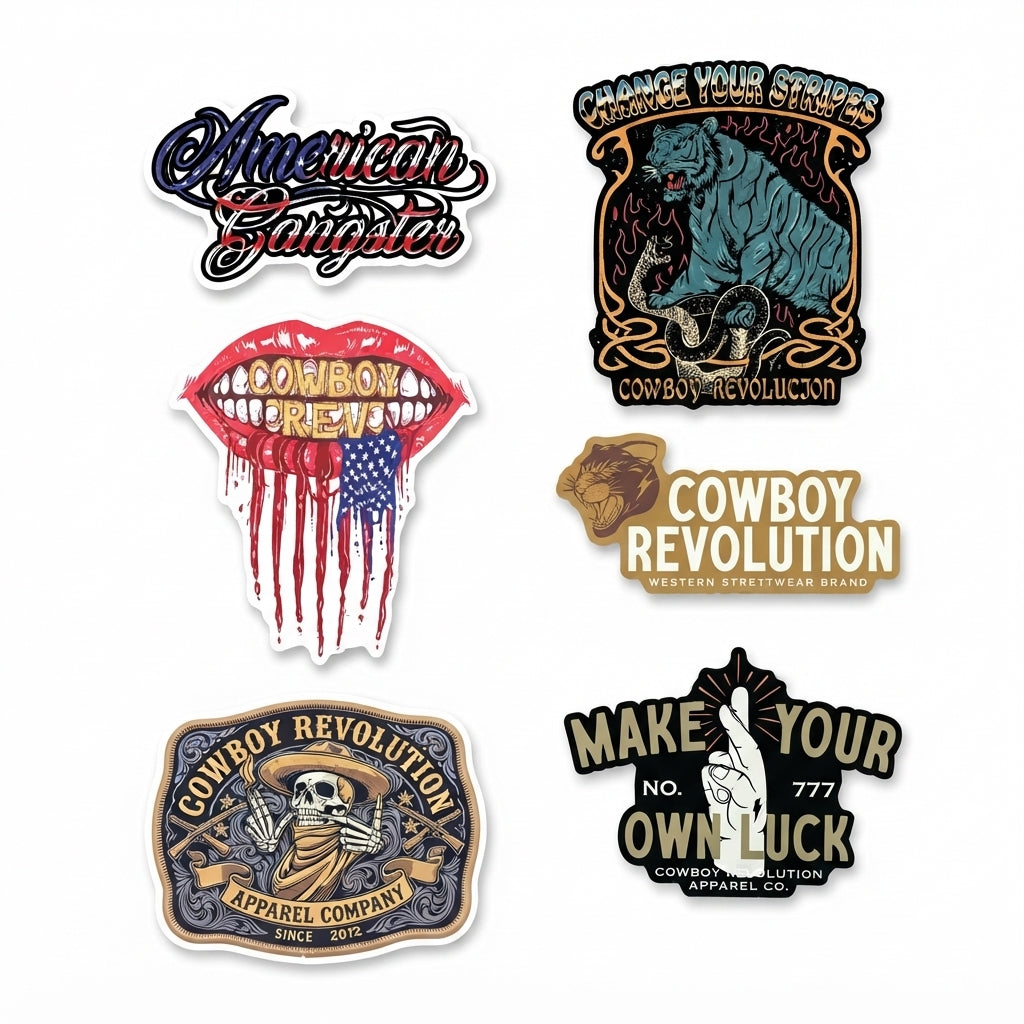 Cowboy Revolution Apparel Co. Sticker Pack (Set of Six - 4")