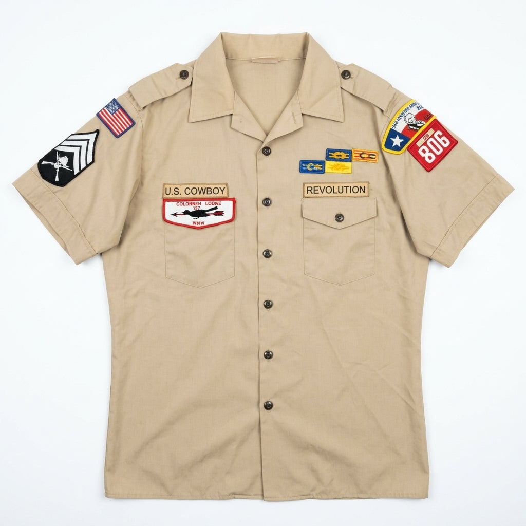 Cowboy Revolution Custom Boy Scout 4 - Short Sleeve - Tan (Size Large)