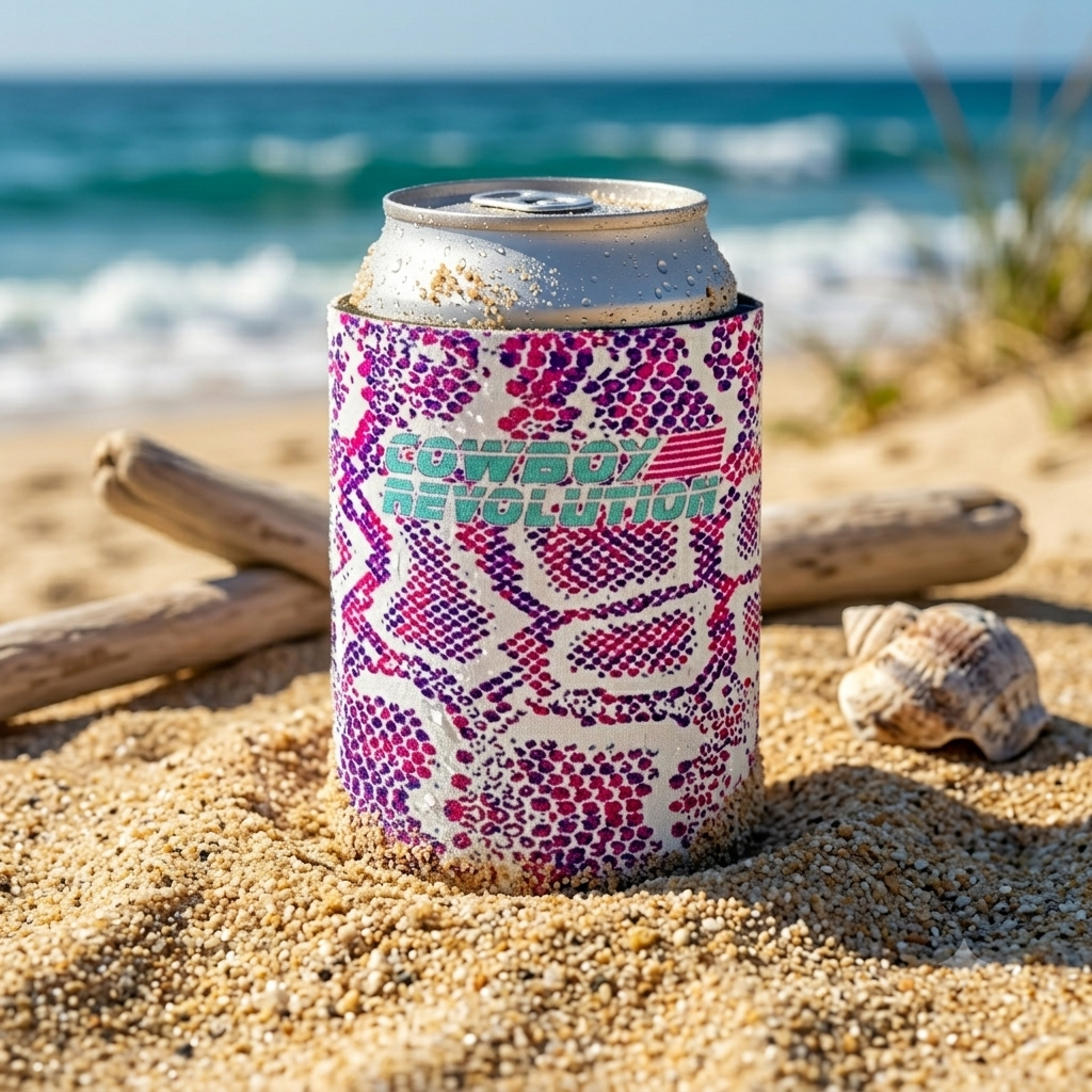 Neon Summer - Viper Camo - Neoprene Can Koozie