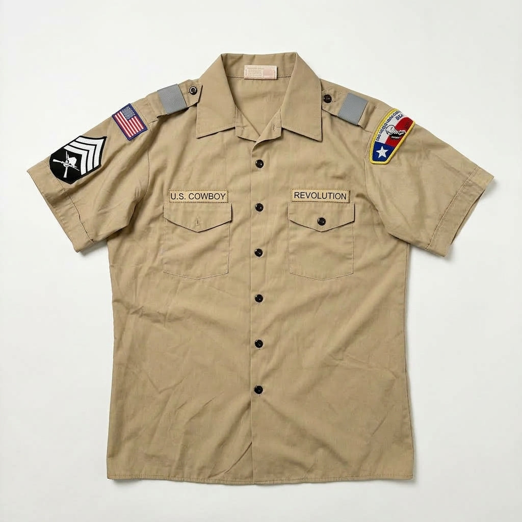 Cowboy Revolution Custom Boy Scout 2 - Short Sleeve - Tan (Size Large)