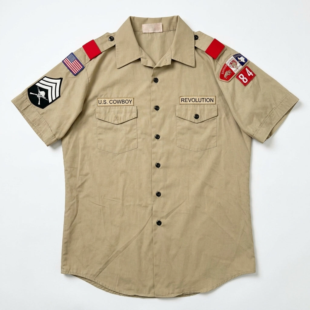 Cowboy Revolution Custom Boy Scout - Short Sleeve - Tan (Size Large)