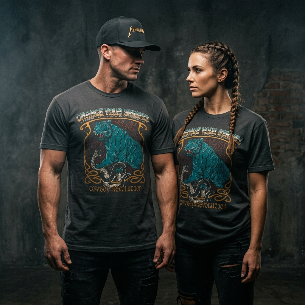 "Change Your Stripes" Cowboy Revolution heavyweight tee