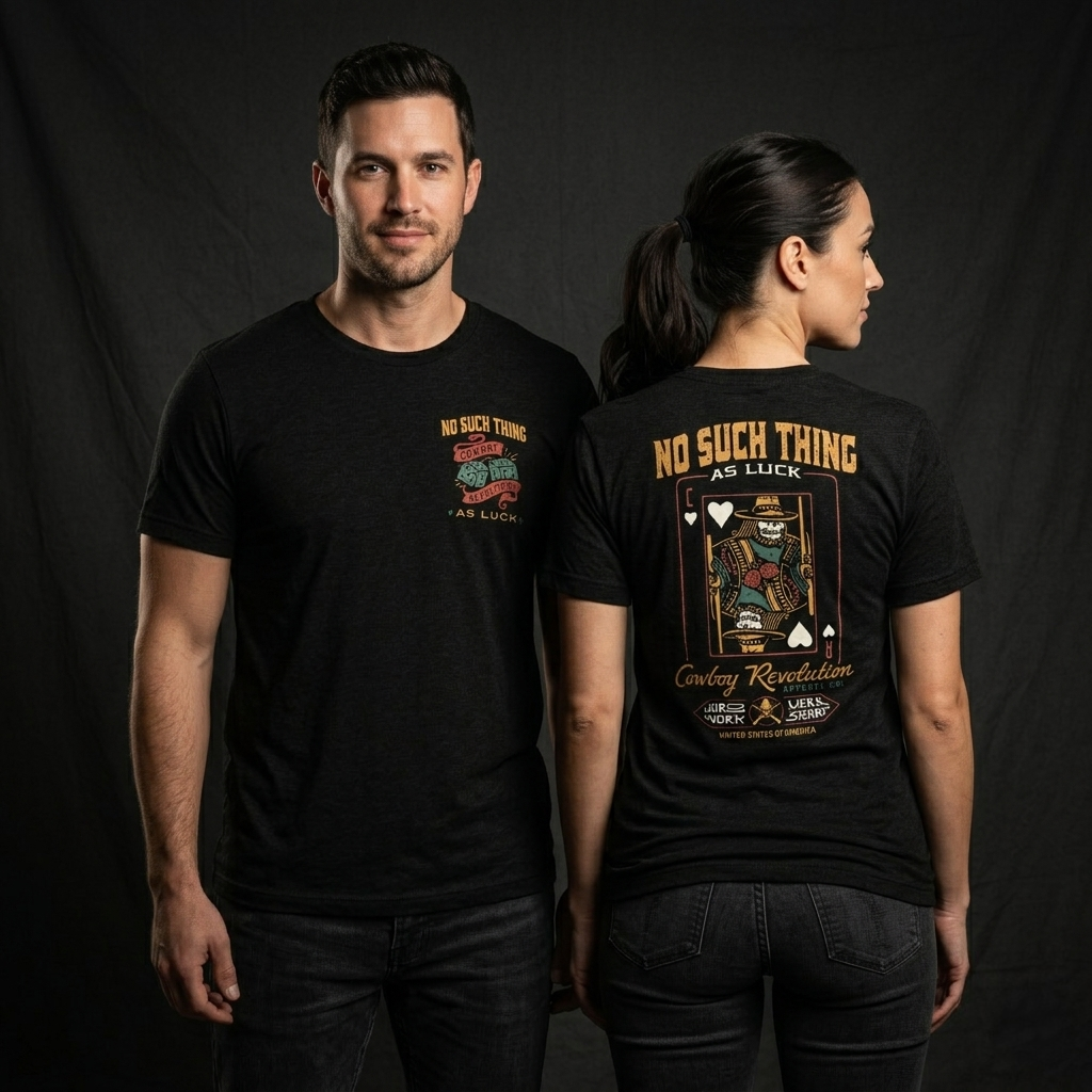 "No Luck - Work" COWBOY REVOLUTION SHORT SLEEVE TEE
