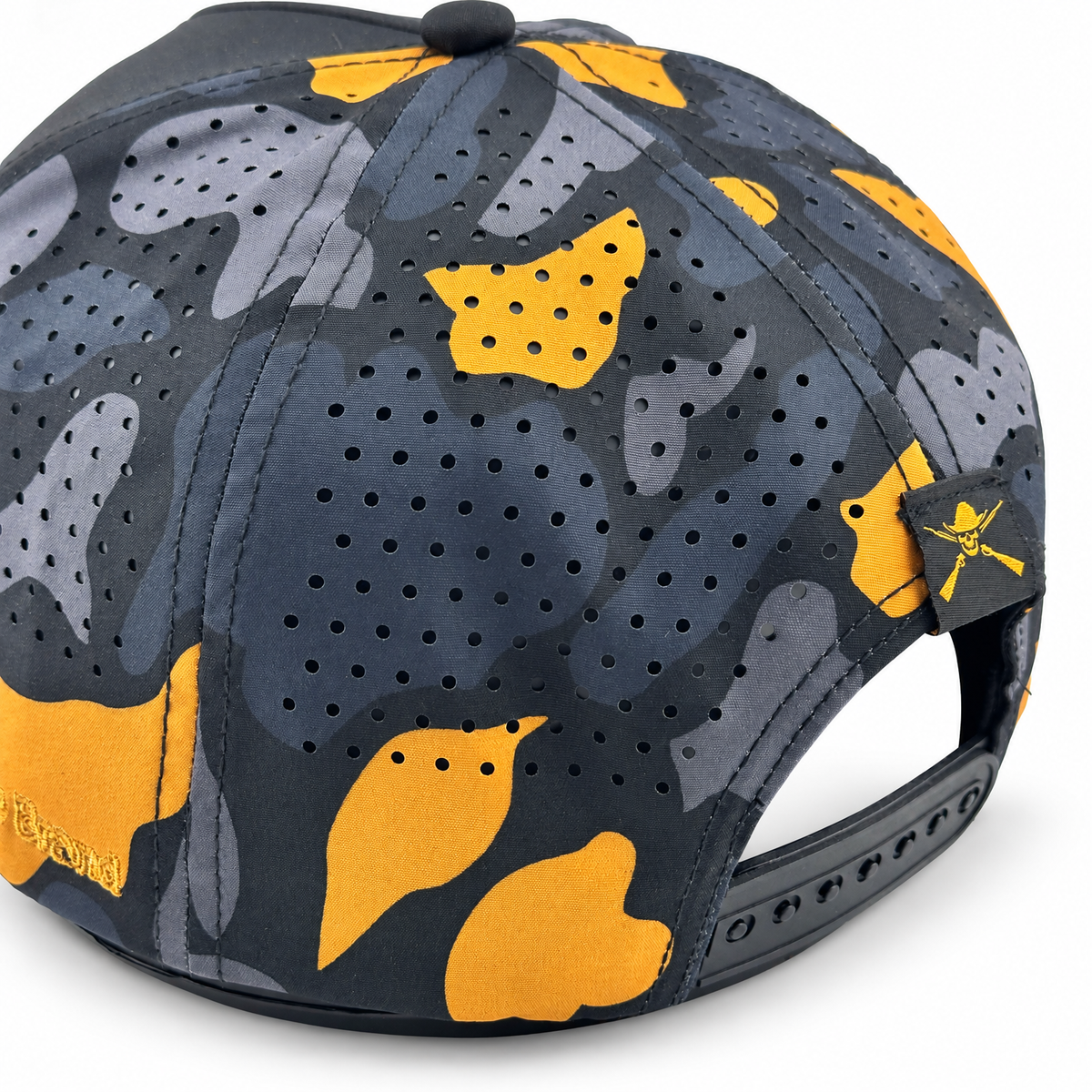 Cowboy Revolution The Point "Western Streetwear" Logo in Black / NOLA Black Camo, back view