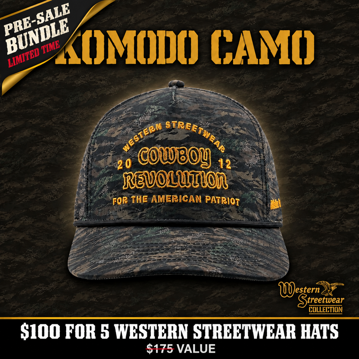 "Western Streetwear" Logo 5-Hat Bundle ($100 PRE-SALE)