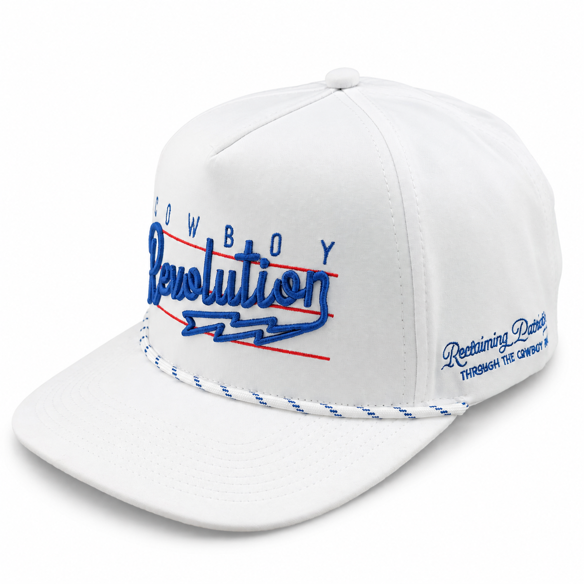 “Lightning" Logo - 5-panel Performance Hat - White
