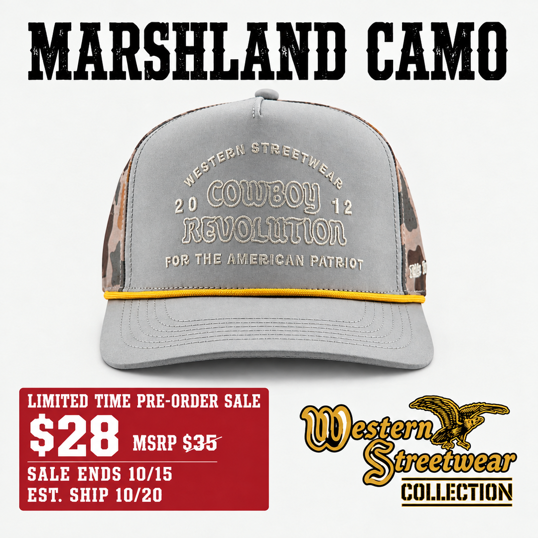 The Point "Western Streetwear" Logo - Grey / Marshland Camo