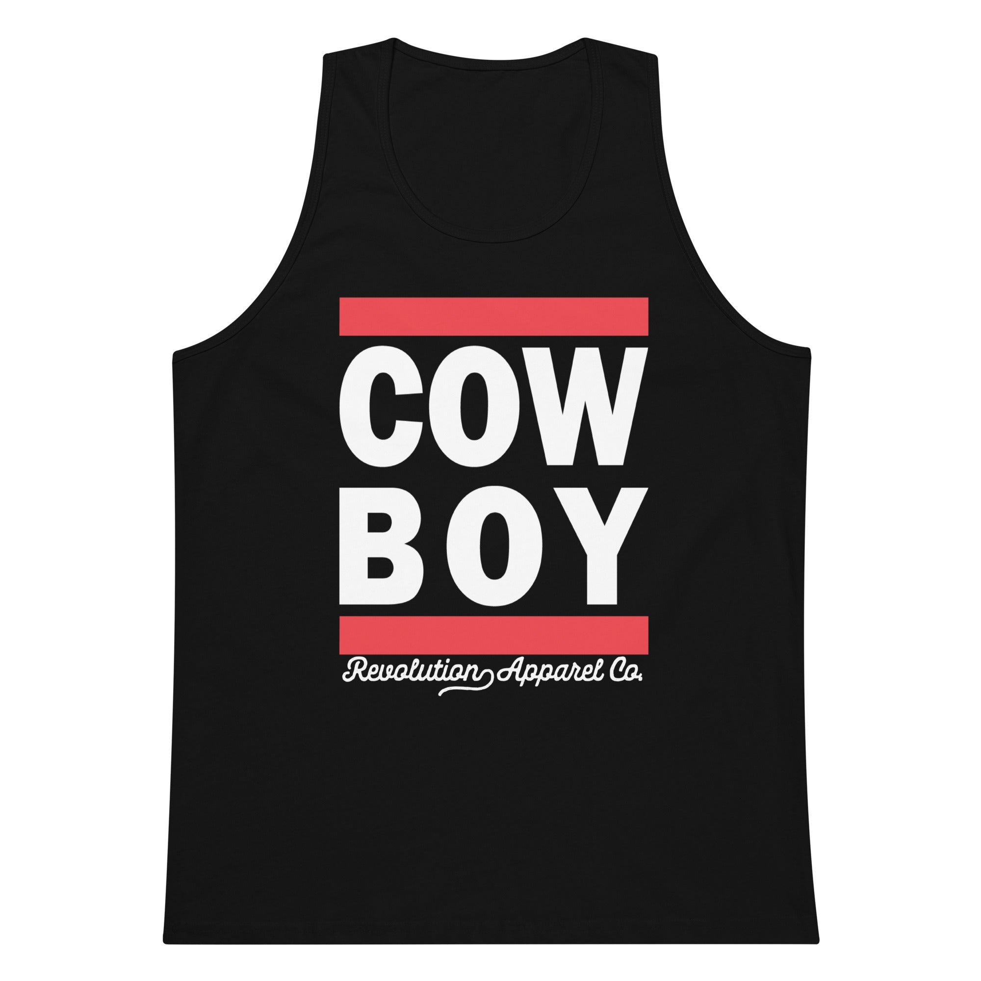 "R.U.N. COWBOY" Cowboy Revolution Premium Tank Top