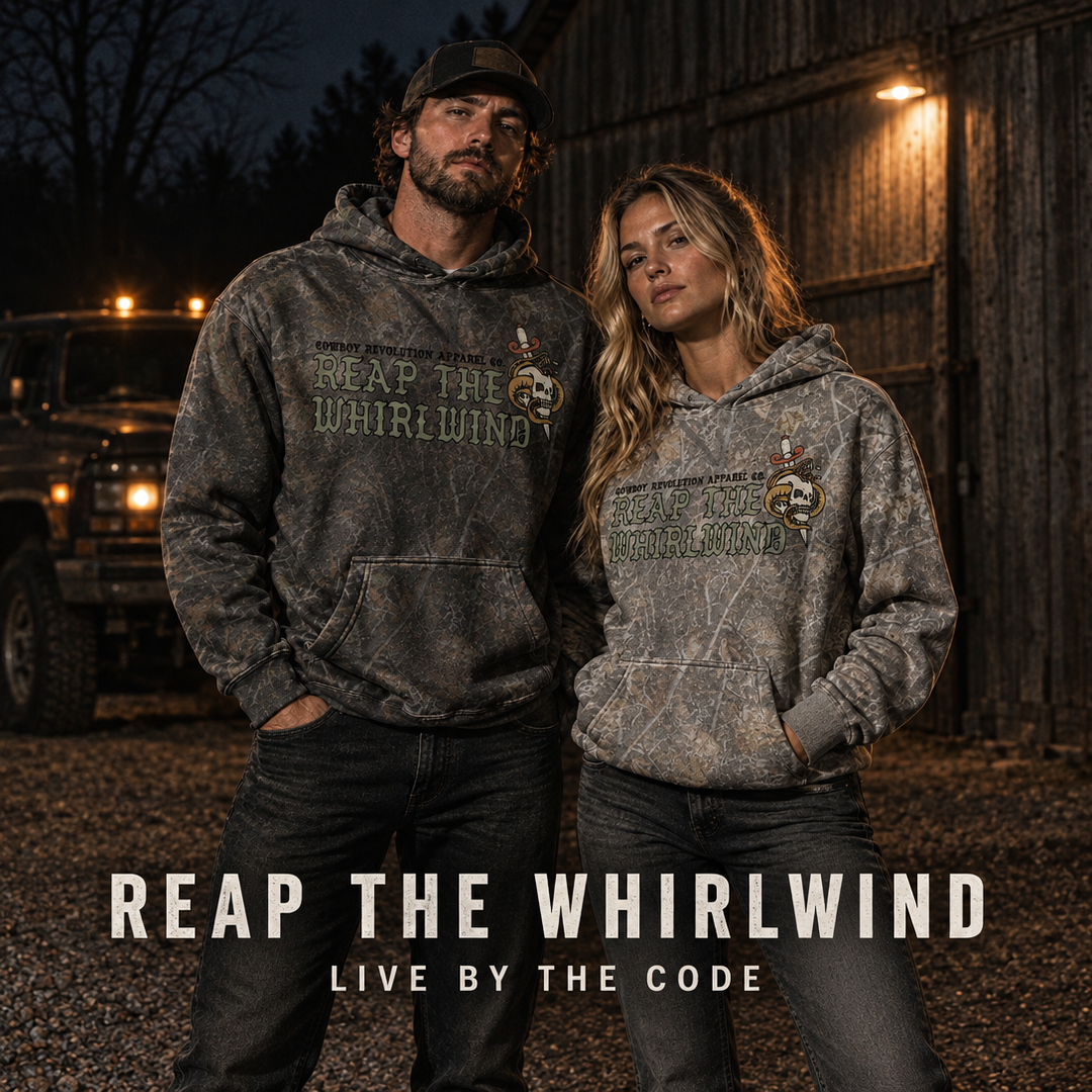 "Reap The Whirlwind" - Cowboy Revolution Camo Heavyweight Hoodie