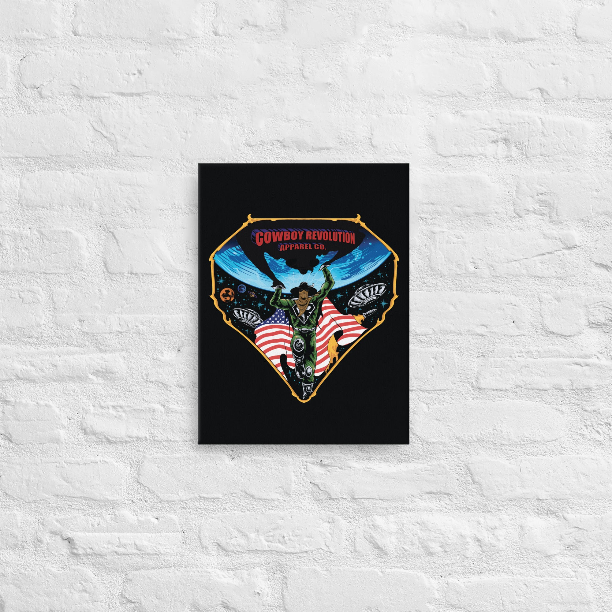 "Weight Of The World" Cowboy Revolution Thin Canvas