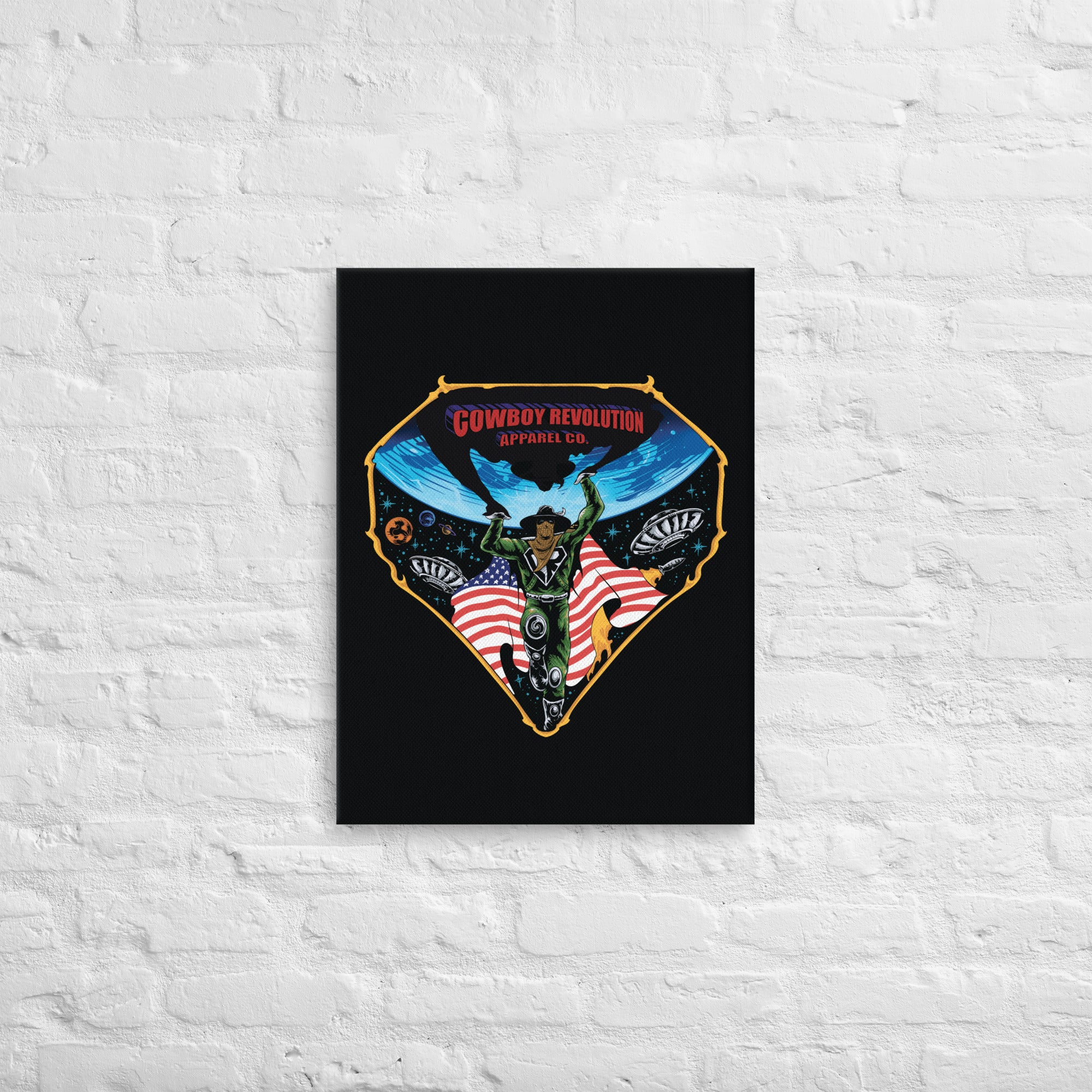 "Weight Of The World" Cowboy Revolution Thin Canvas