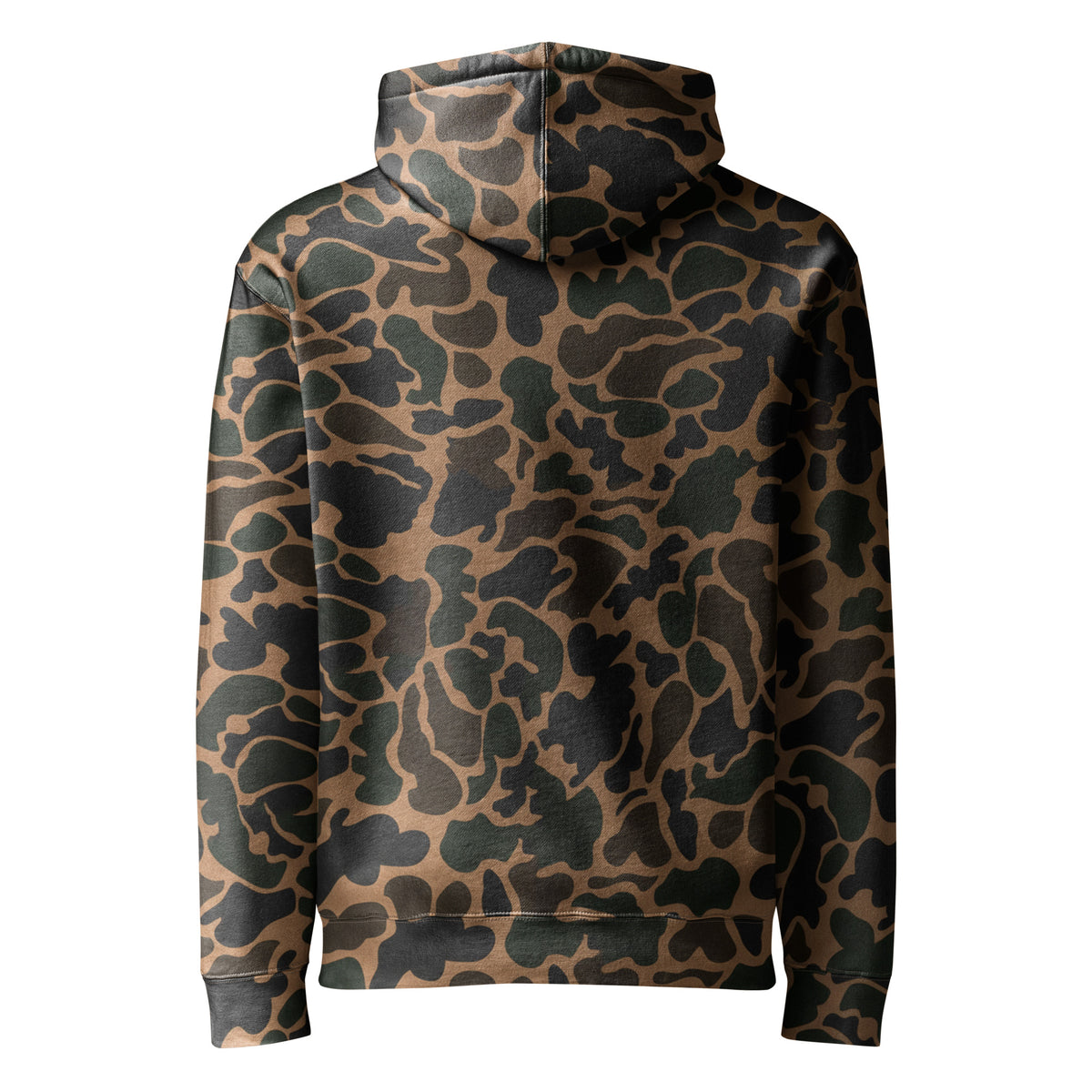 Cowboy Revolution Western Streetwear logo heavyweight hoodie in Duck Camo, back view