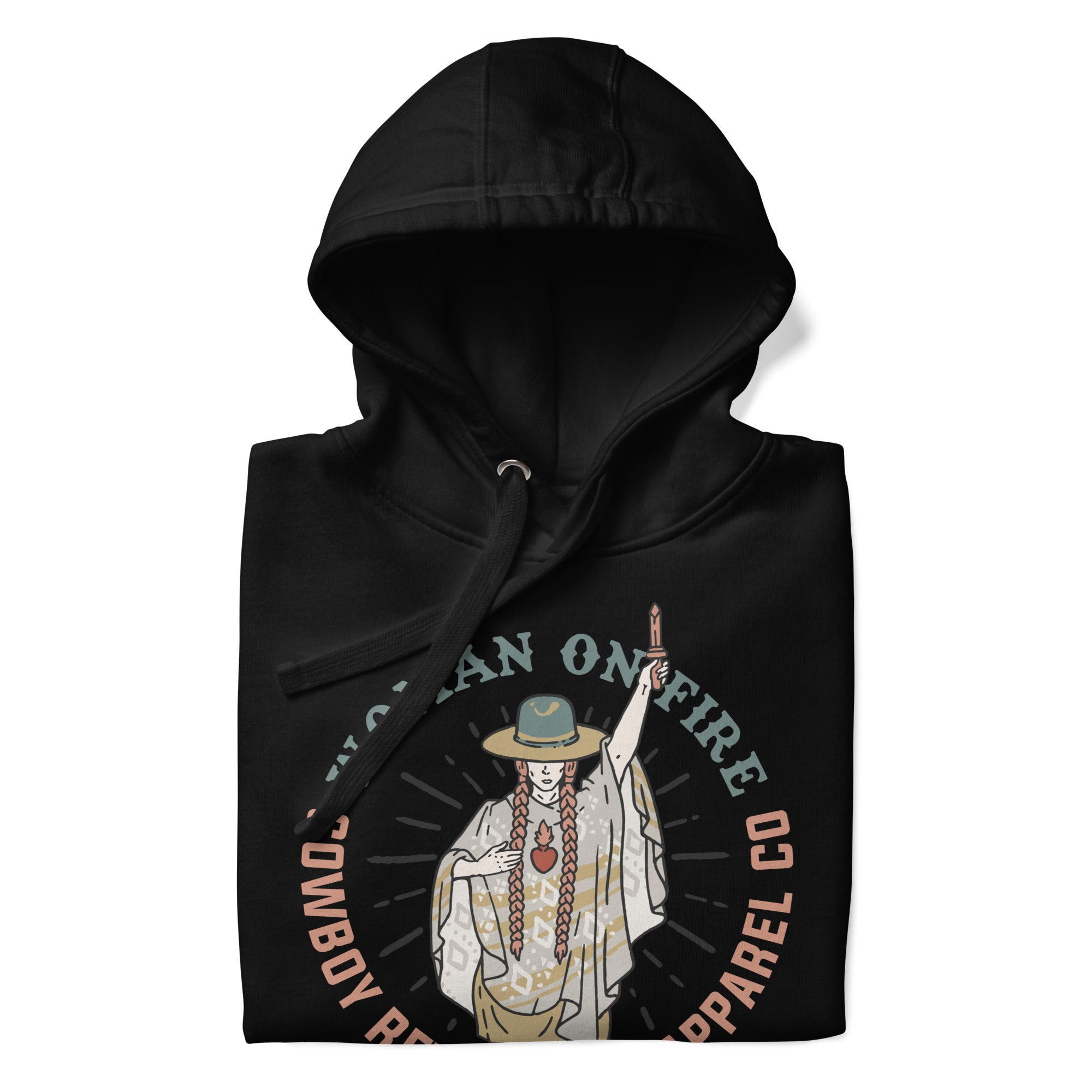 "Woman On Fire" Cowboy Revolution Premium Unisex Hoodie