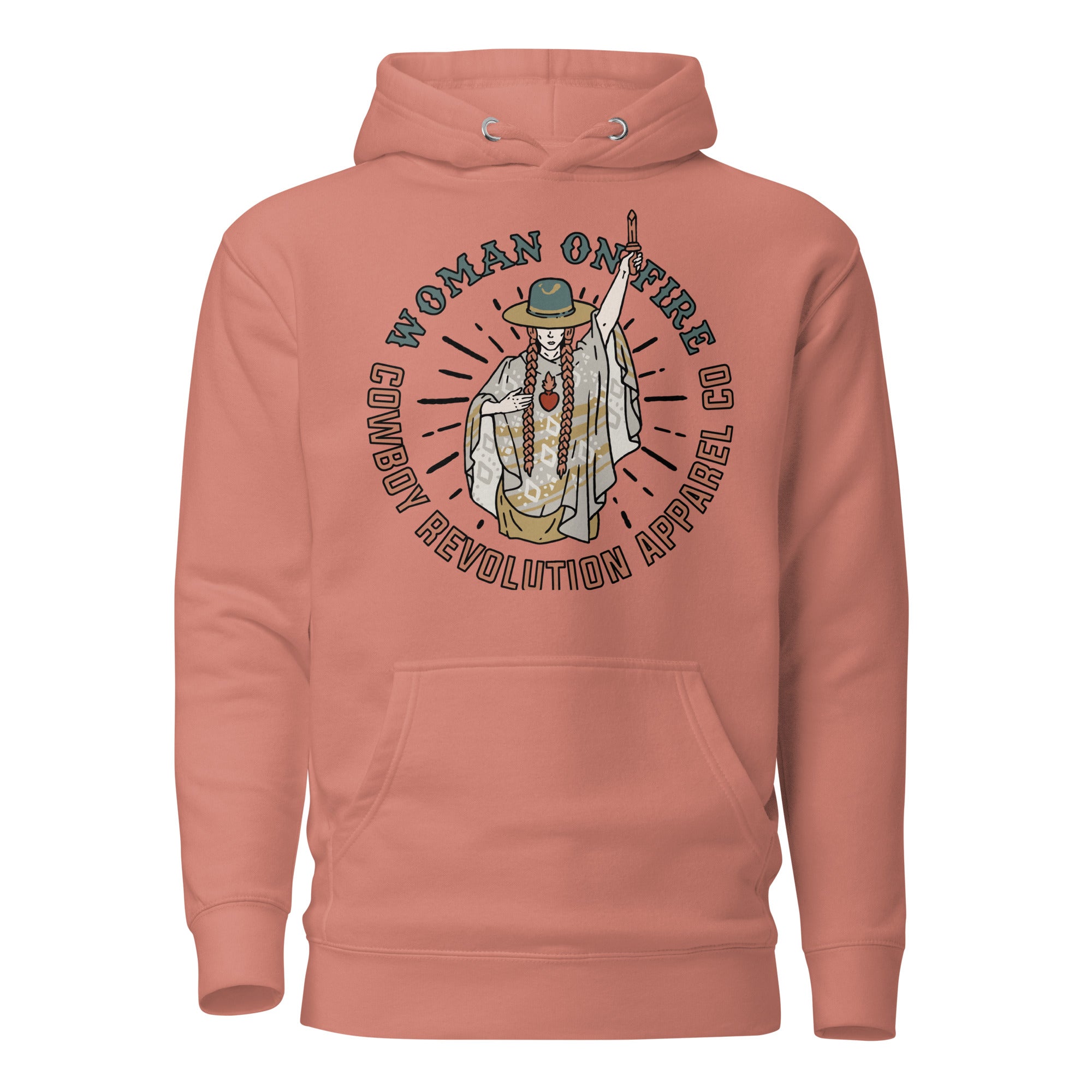 "Woman On Fire" Cowboy Revolution Premium Hoodie