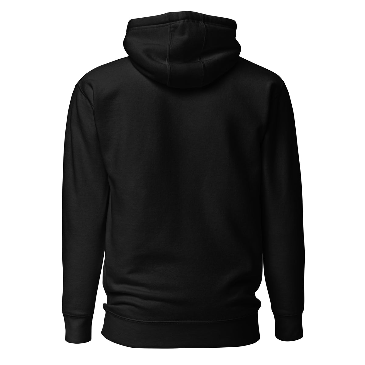 Cowboy Code #1 Courage premium hoodie in black with eagle graphic, back view