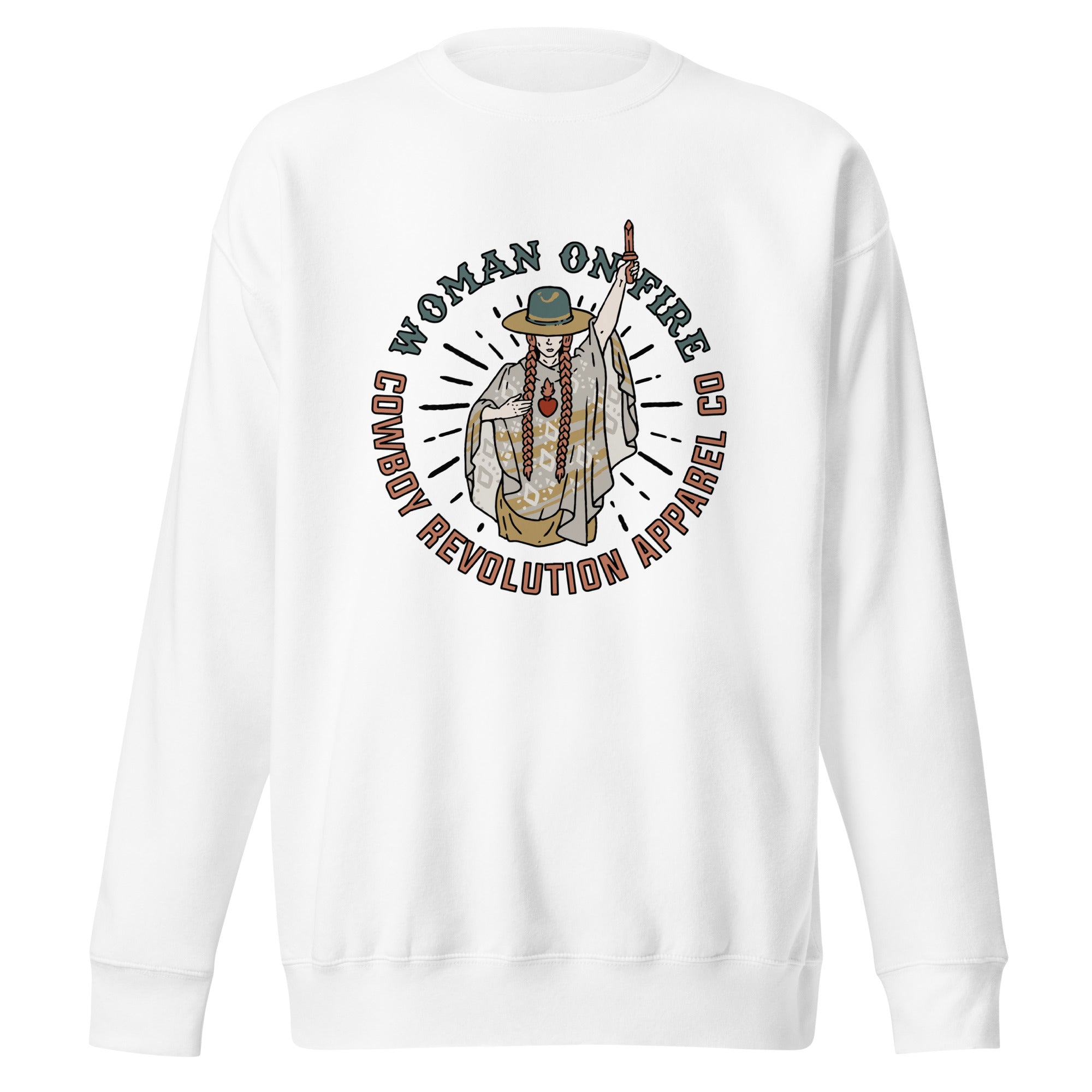 "Woman On Fire" Cowboy Revolution Unisex Premium Sweatshirt