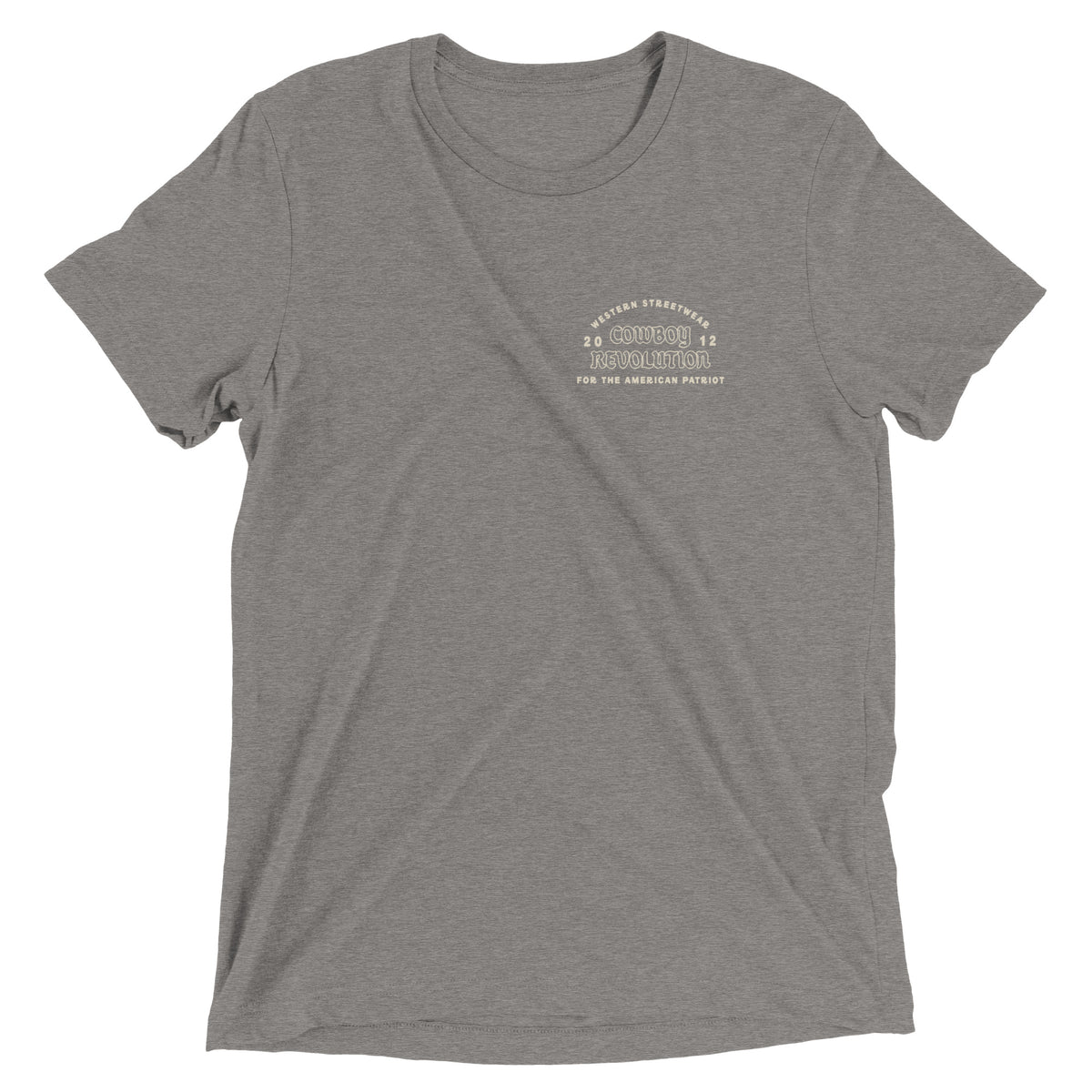 Cowboy Code #4 Do What Has to Be Done tee in Grey, front view, Cowboy Revolution Western graphic t-shirt