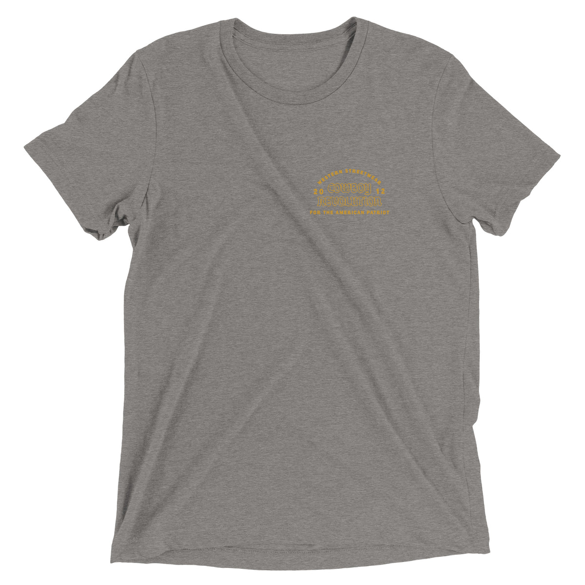Cowboy Code #9 No Sellout tee in Grey, front view, Cowboy Revolution Western graphic t-shirt