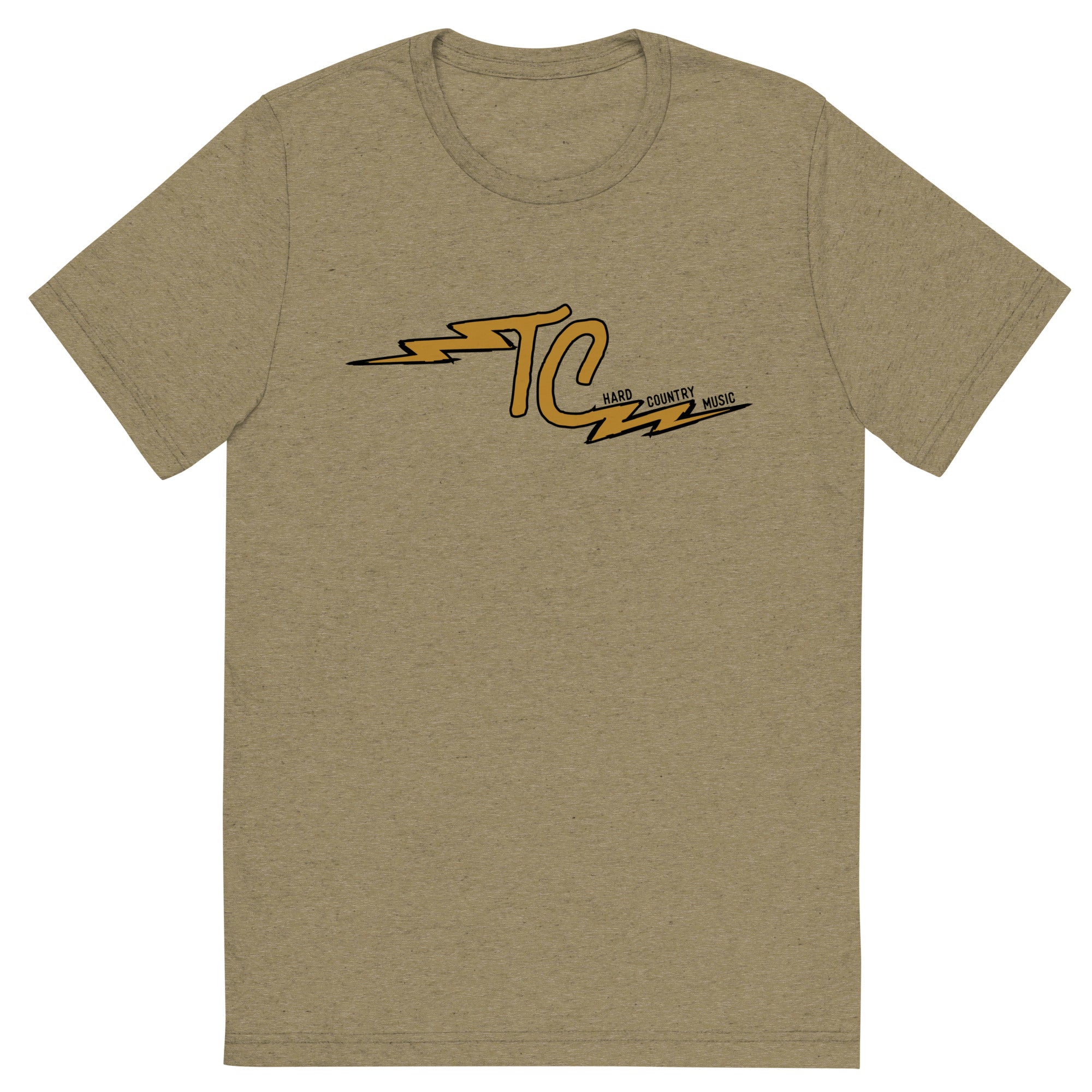 Trent Cowie "Hard Country Music" Short Sleeve Tri-Blend Tee (Olive)