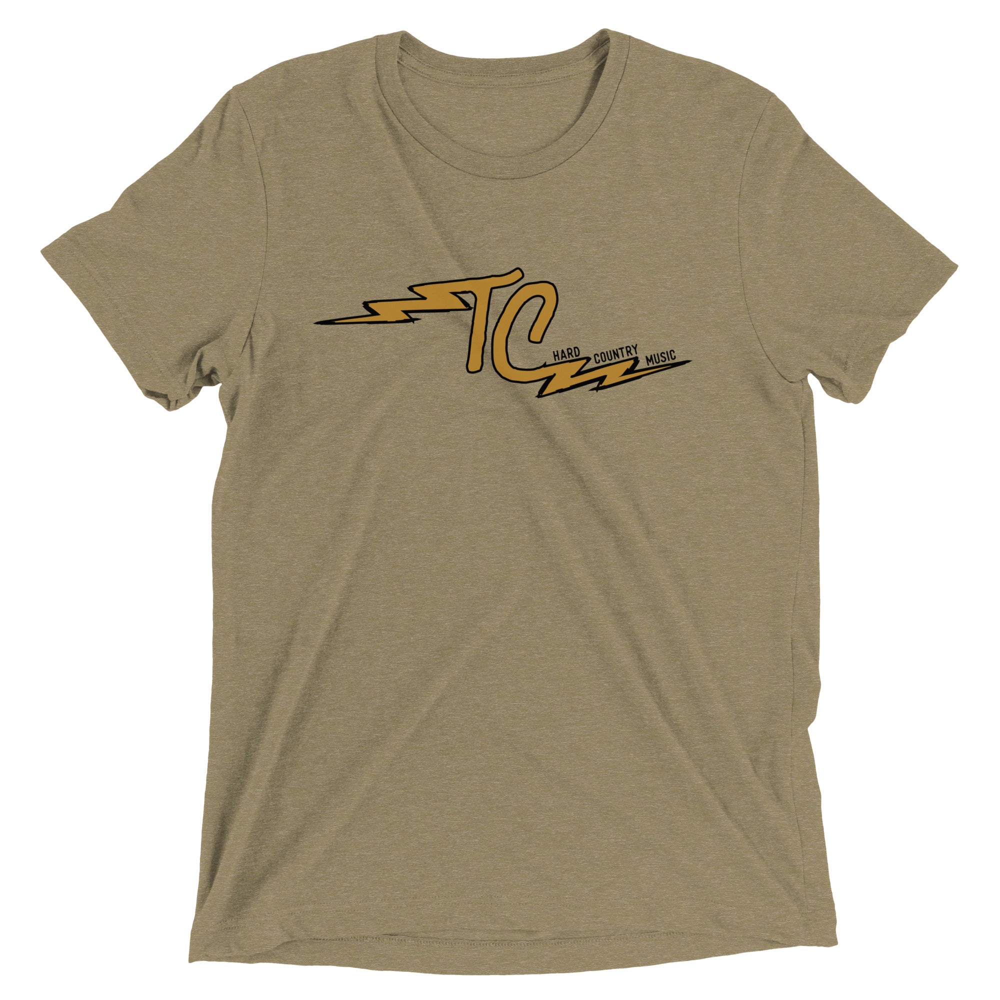 Trent Cowie "Hard Country Music" Short Sleeve Tri-Blend Tee (Olive)