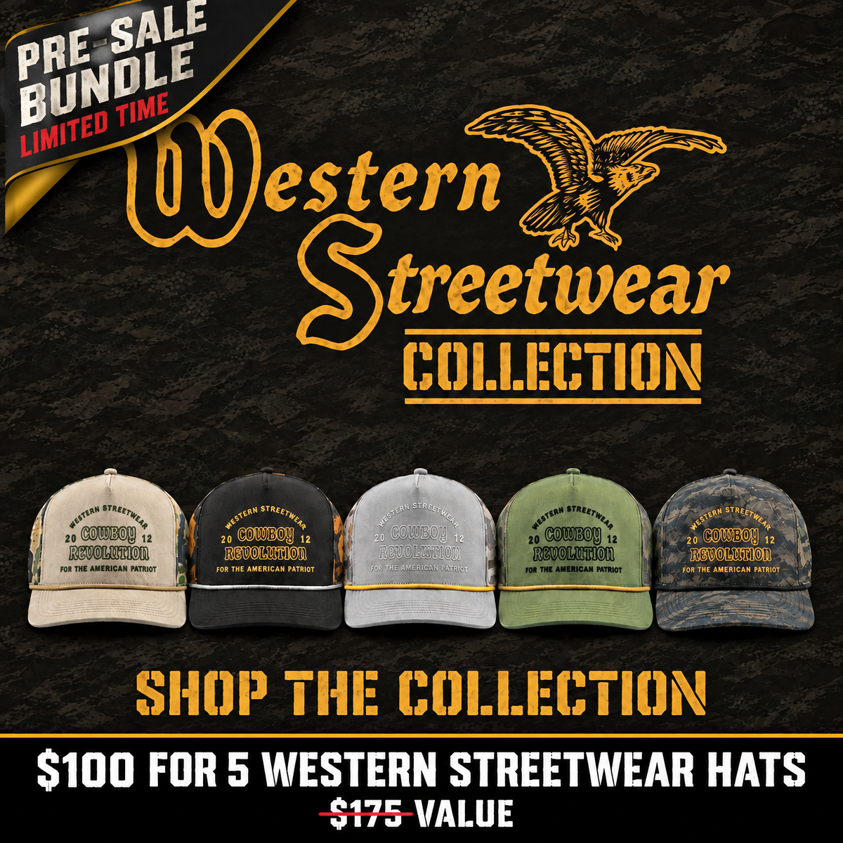 "Western Streetwear" Logo 5-Hat Bundle ($100 PRE-SALE)