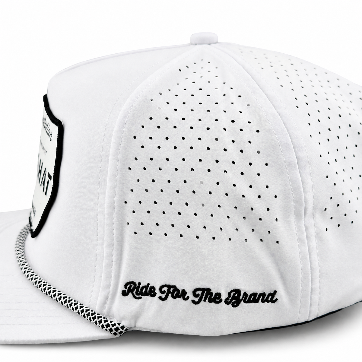 “Cowboy Hat” Performance Patch Rope Hat - White