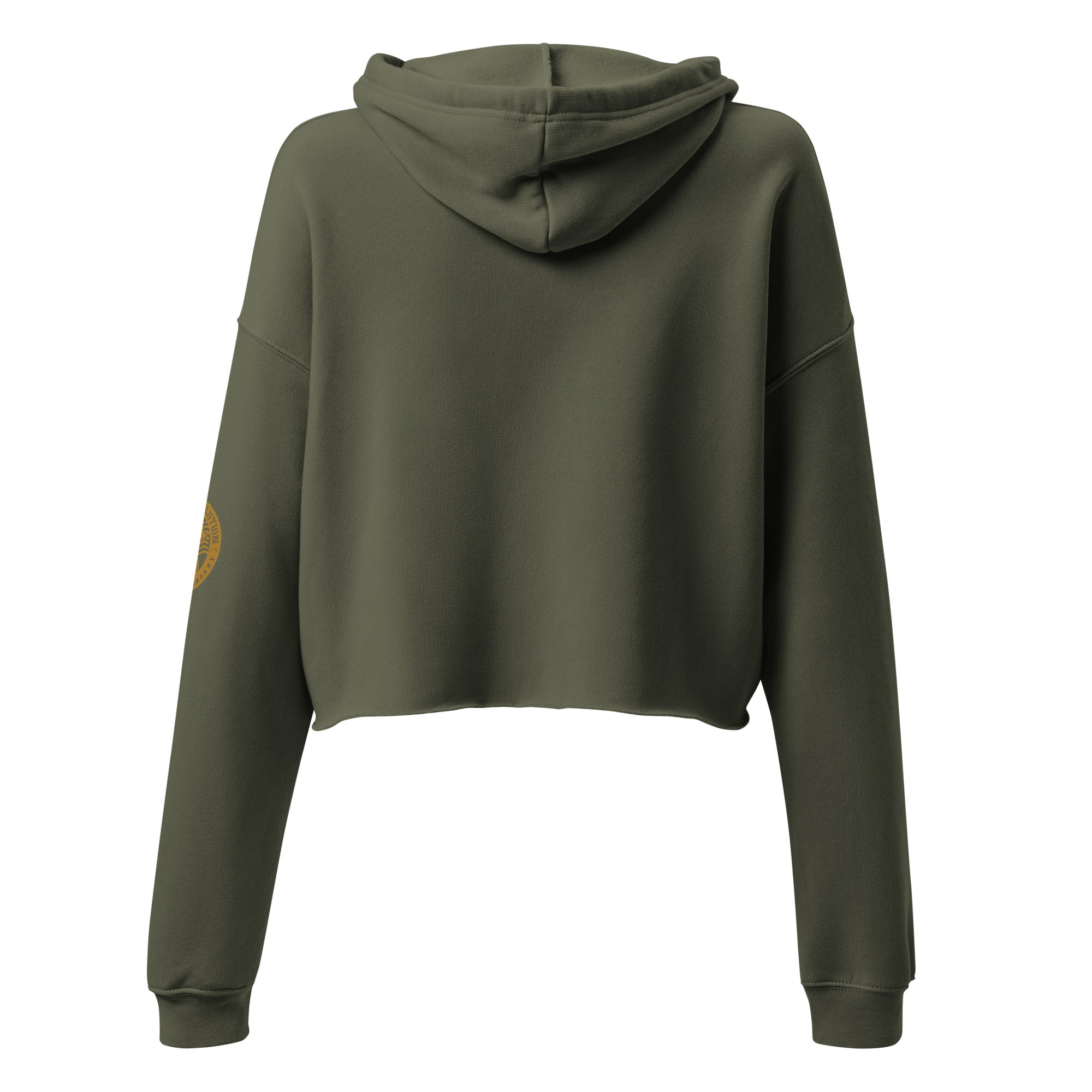 Cowboy Revolution Apparel Co. Ride for The Brand Women s Crop Hoodie OD Green Cowboy Revolution 2XL